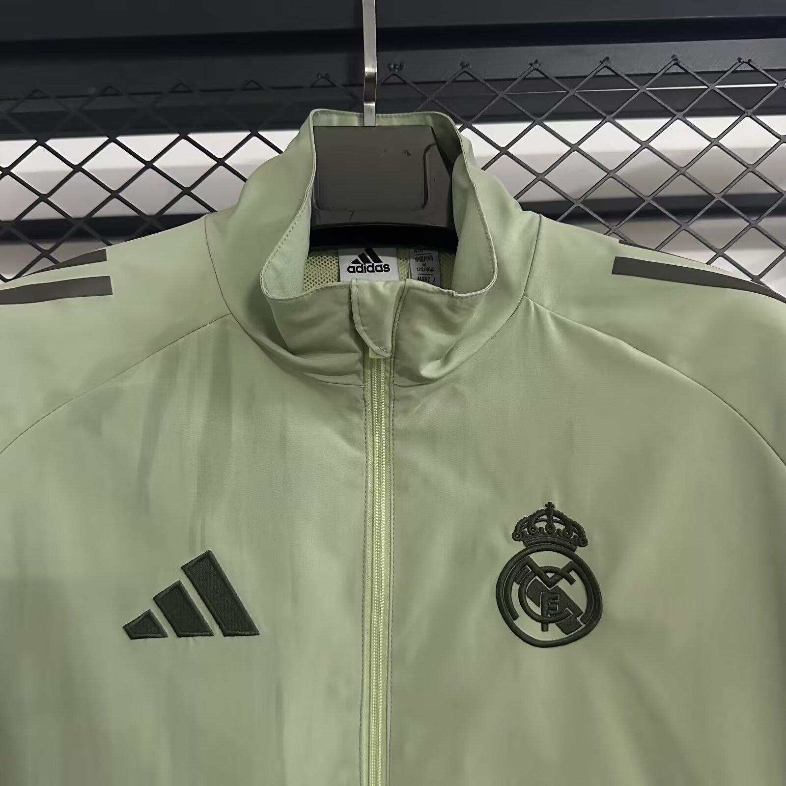 2025/26 Real Madrid grass green training windbreaker