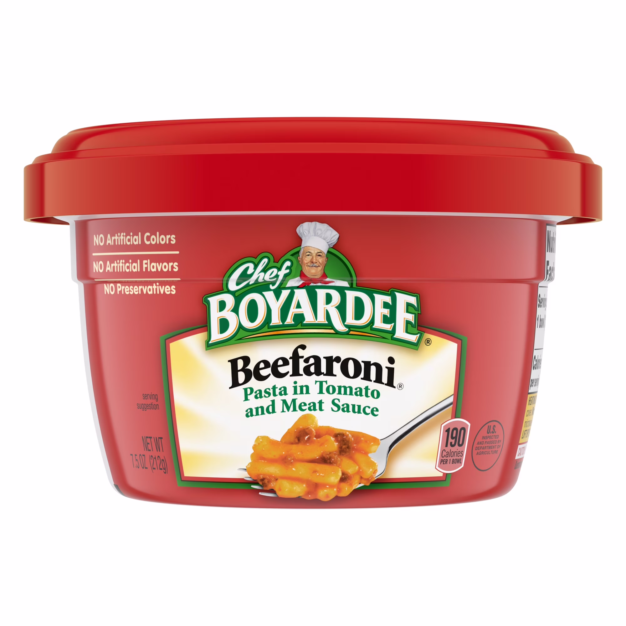 (12 pack) Chef Boyardee Beefaroni, Pasta in Tomato and Meat Sauce, Microwavable Meal, 7.5 oz. Bowl
