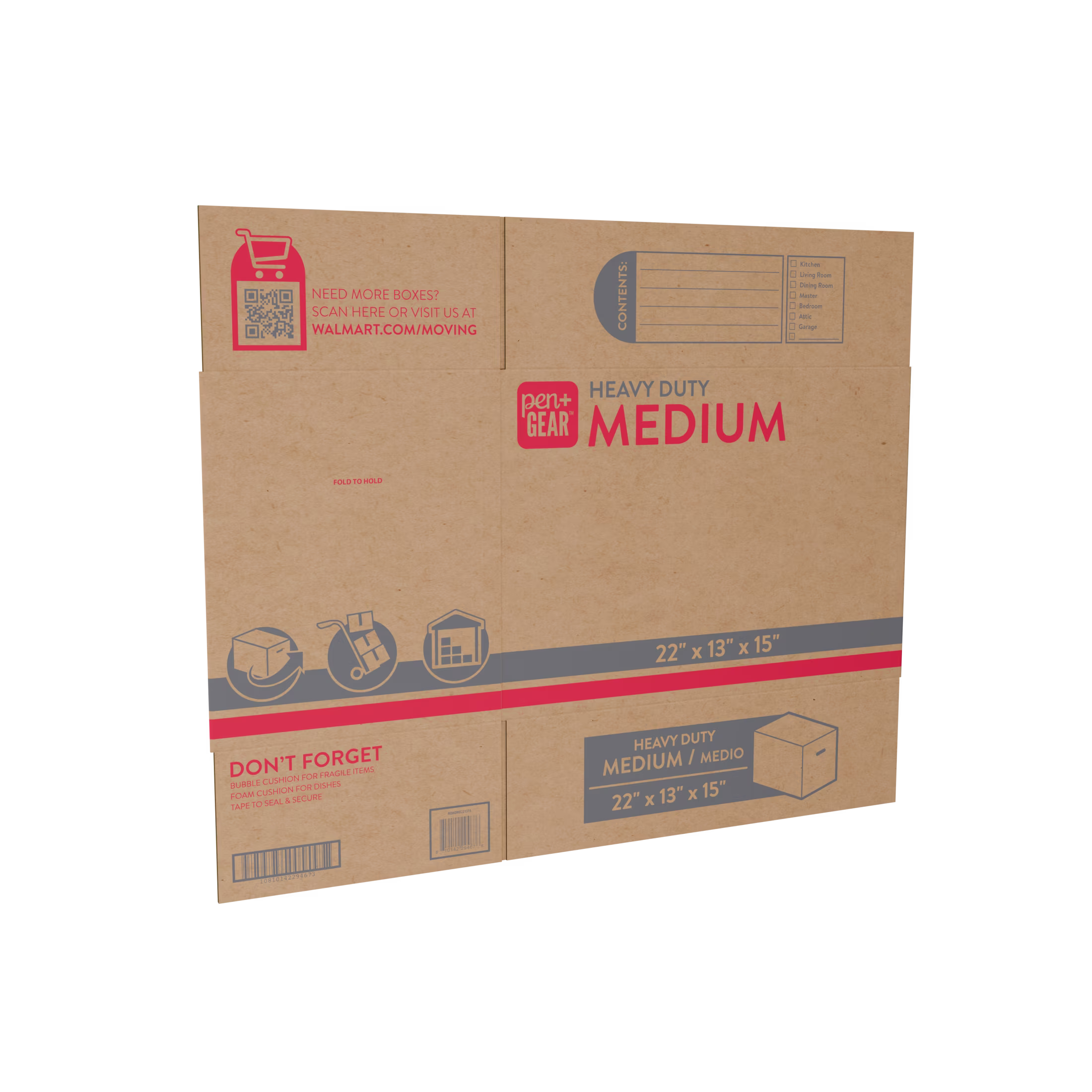 (10 pack) Pen+Gear Medium Heavy Duty Kraft Moving Boxes, 22 Inches x 13 Inches x 15 Inches