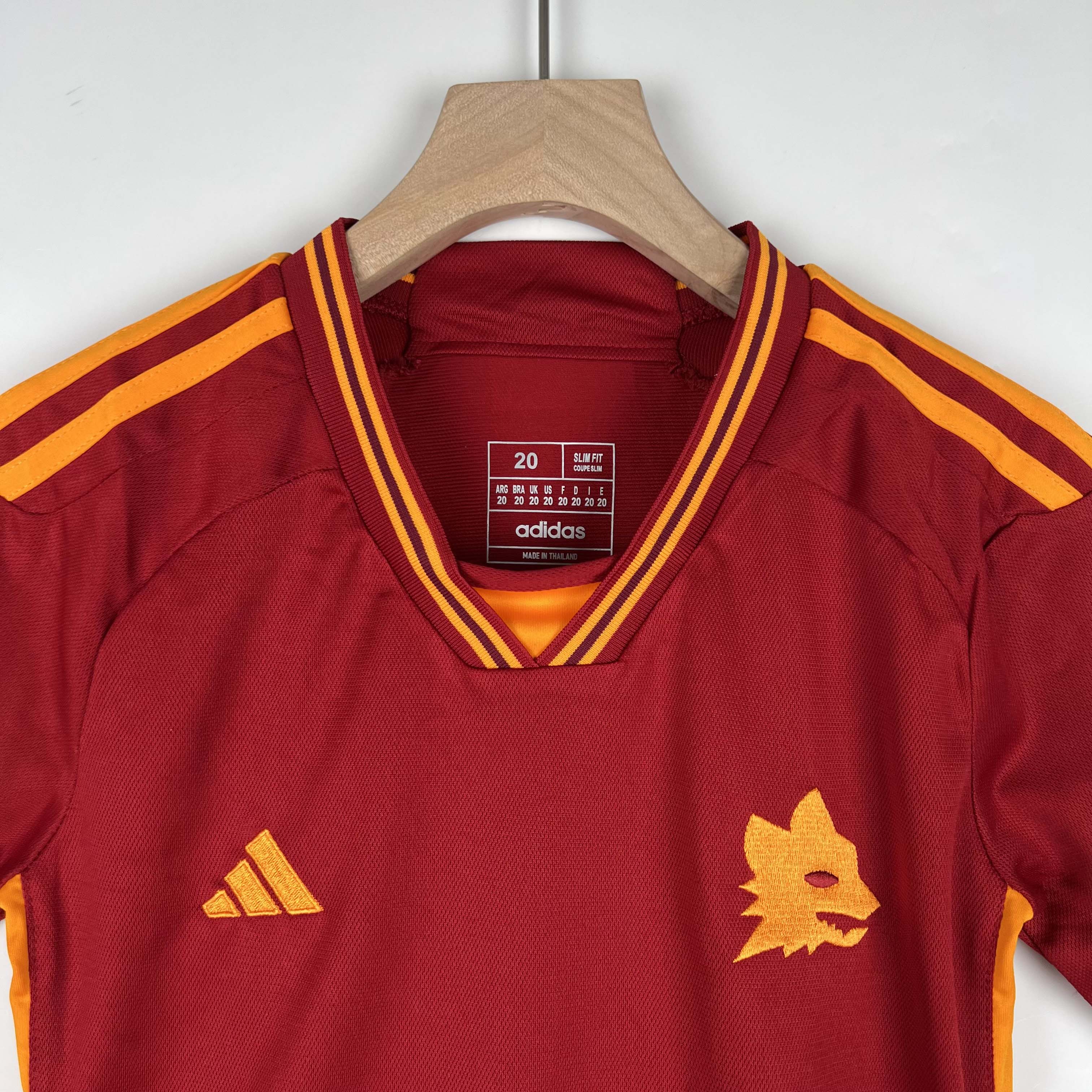 2023/24 Roma Home Jersey for Kids 1:1 Thai Quality