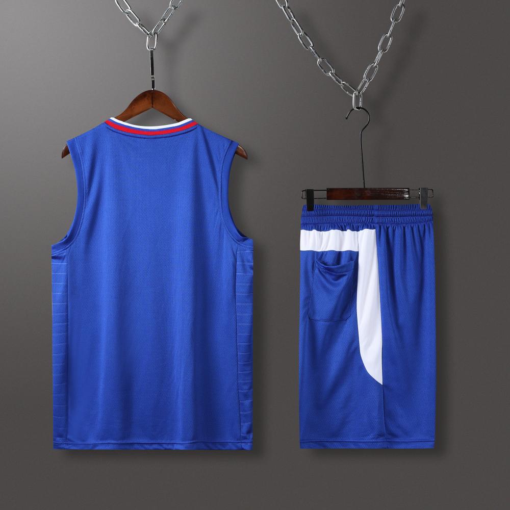 Clippers basketball uniform blue suit（Customizable name and number）