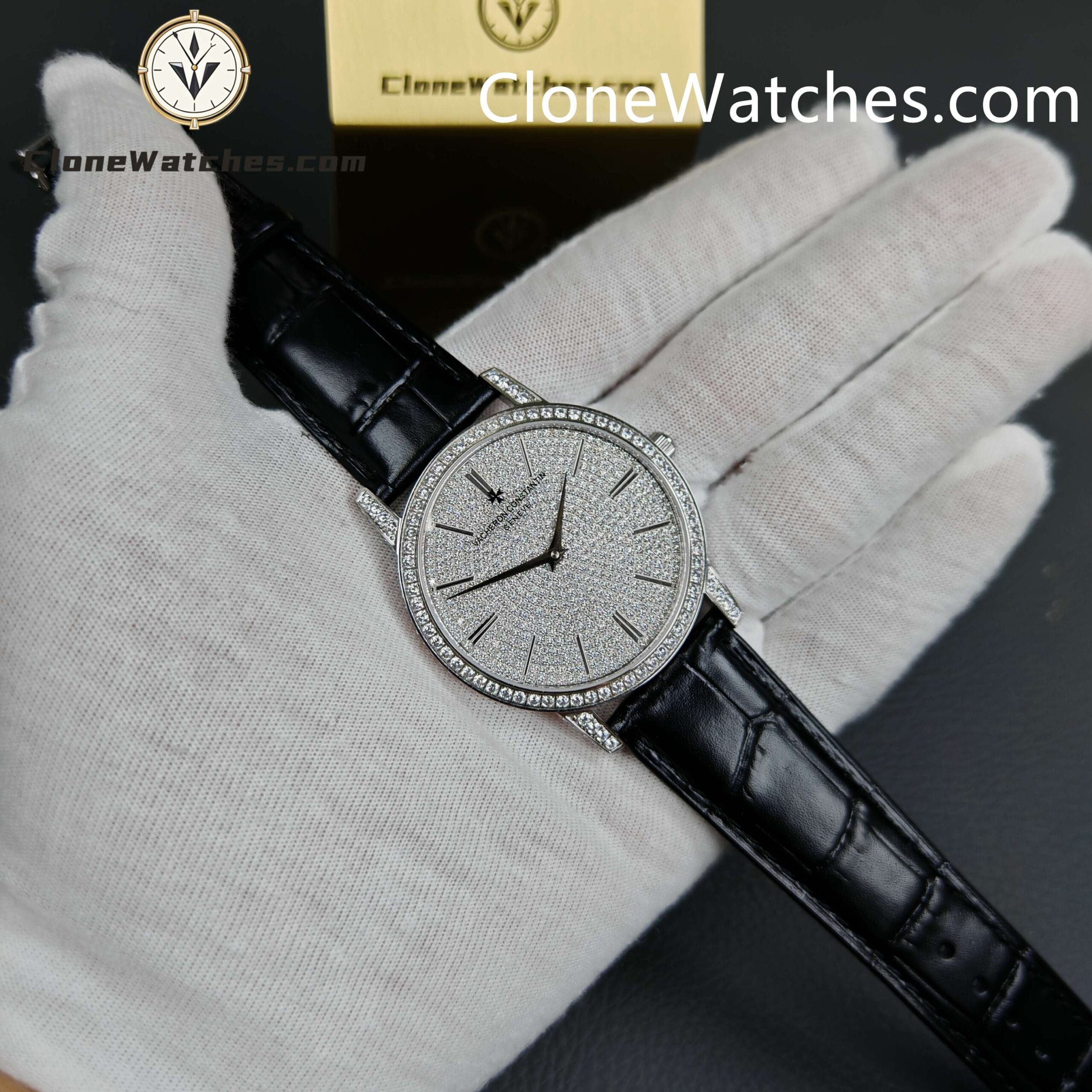 Vacheron Constantin Super Clone Watches 1:1 Patrimony 82673/000G-9821 Diamond Dial 40MM