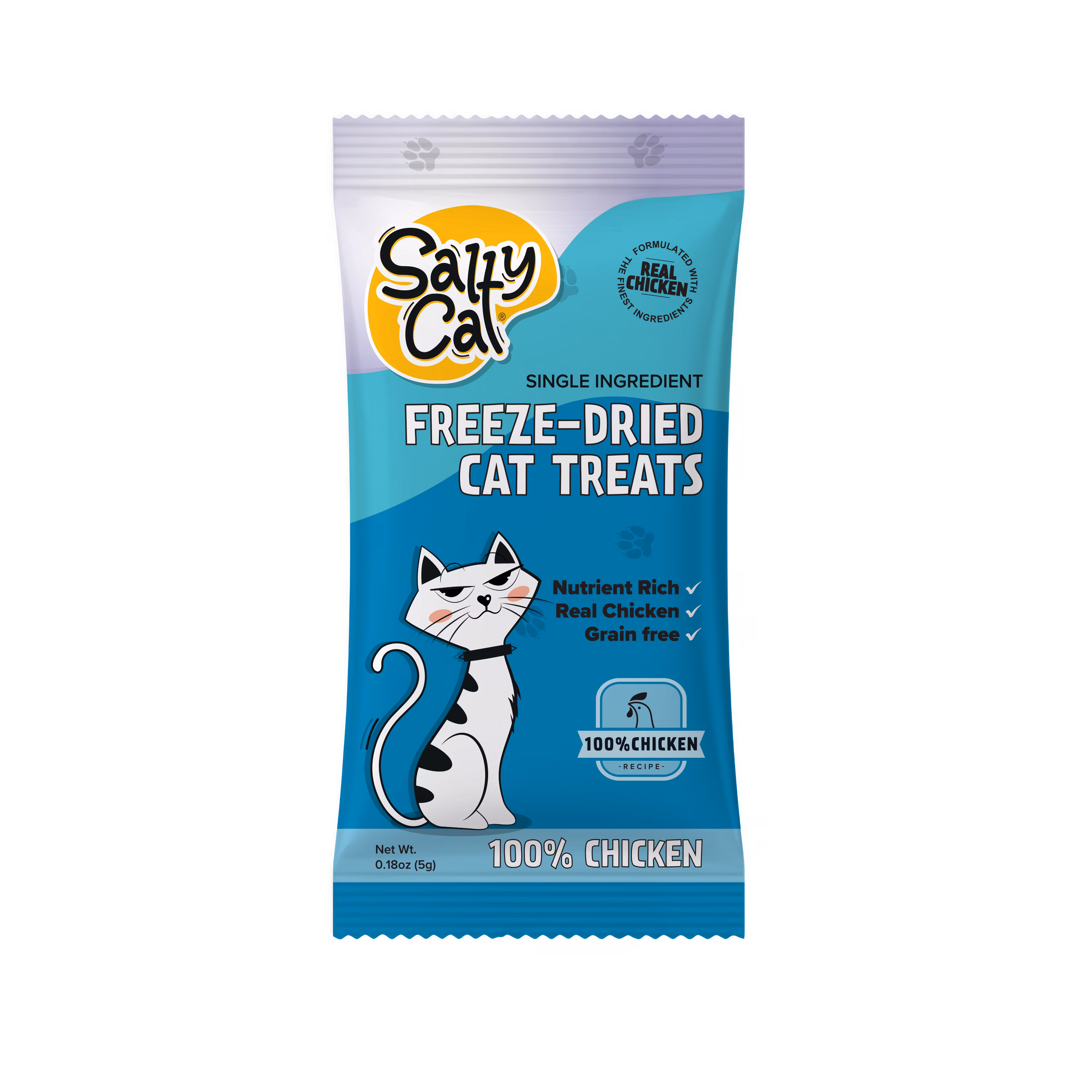 Salty Cat Freeze-Dried Chicken Cat Treats, 5g Bag