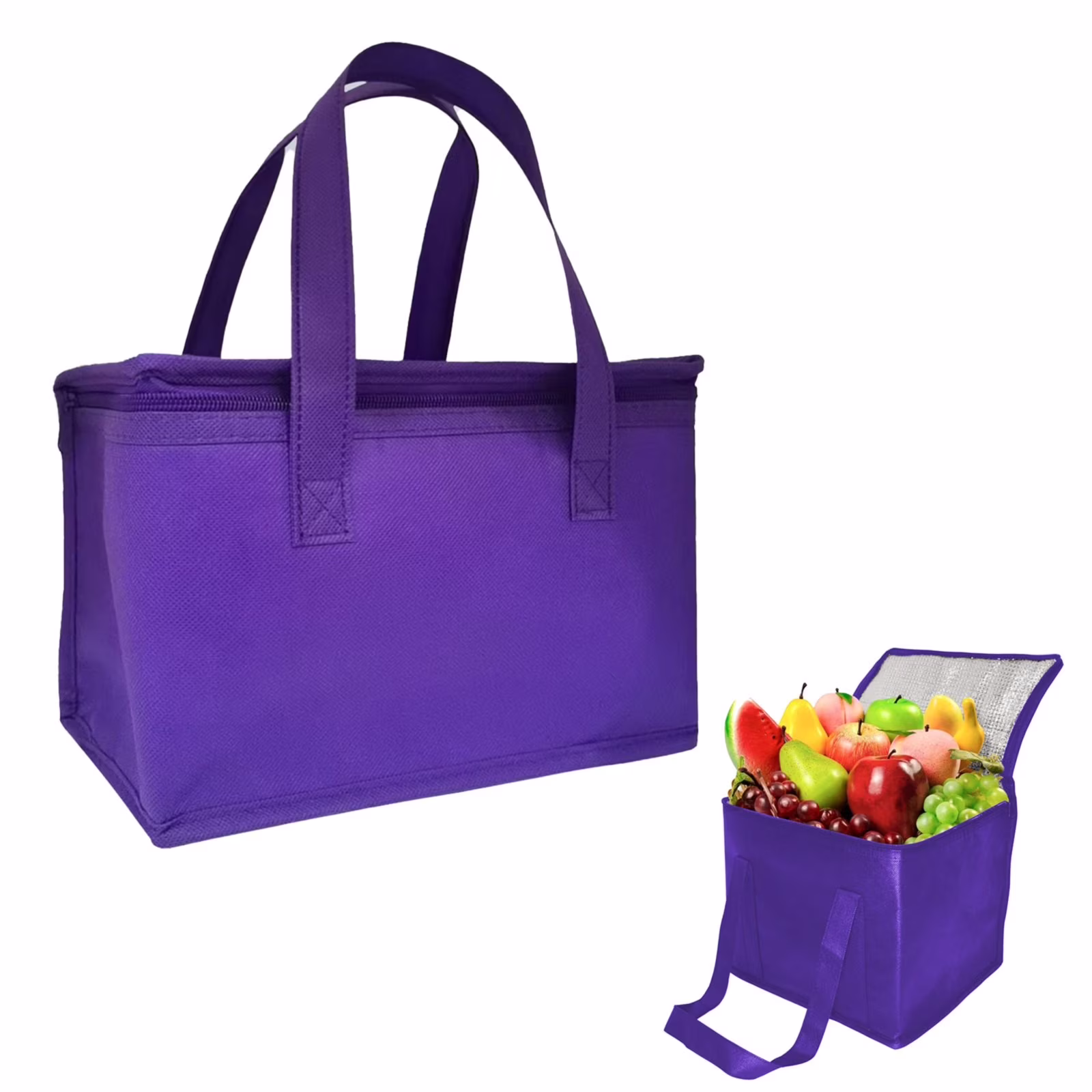 Clearance Lunch Bag under $5 Insulated Cooler Bag And Food Warmer For Food & Grocery With Zippered Top Outdoors Insulated Food Bag
