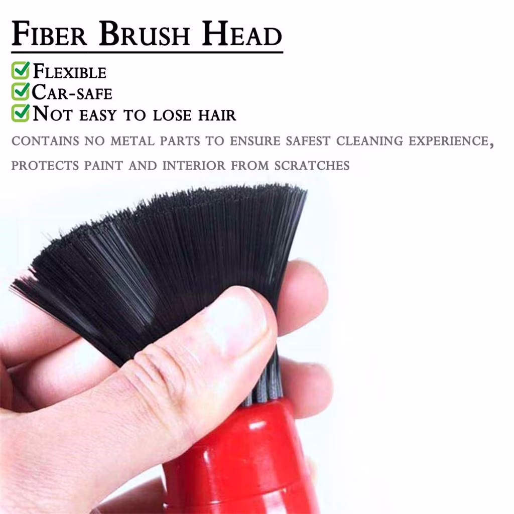 ESULOMP Detailing Brush Cleaning Natural Boar Hair Brushes Car Auto Detail Tools