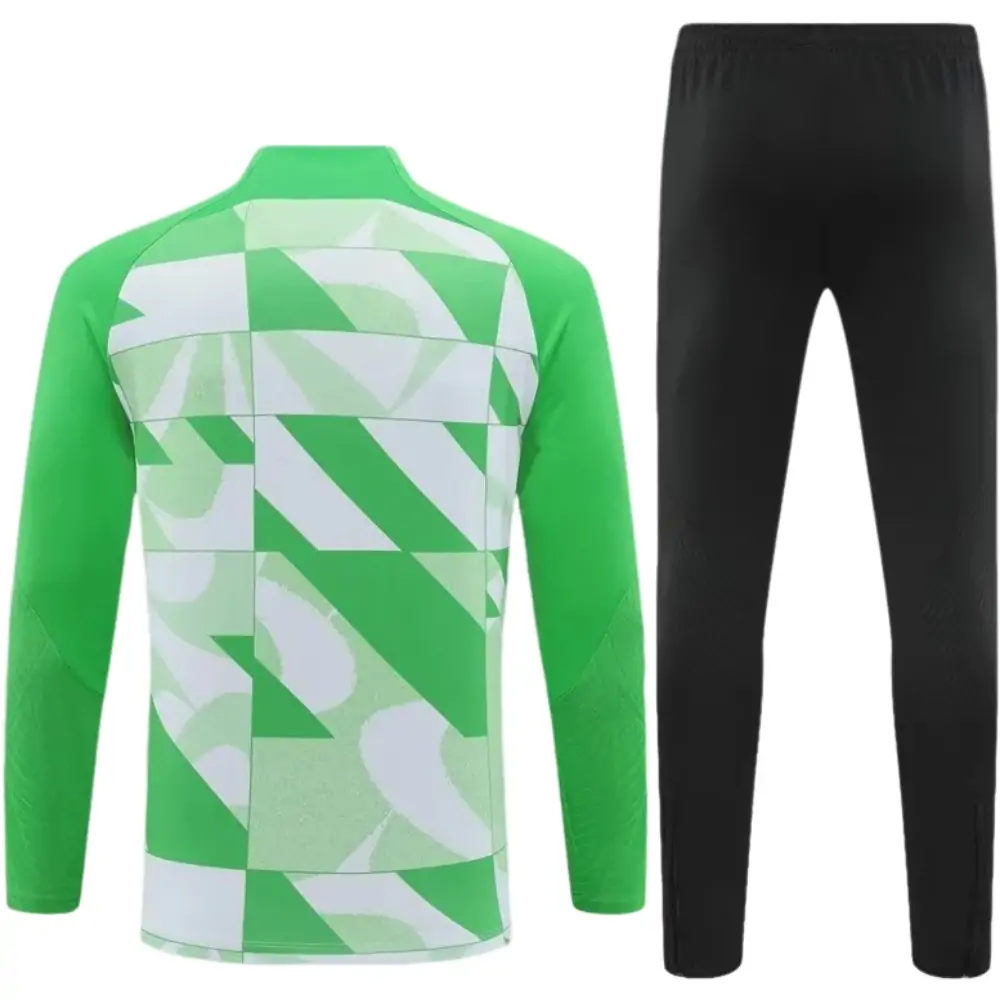 2023/2024 Atletico Madrid half-pull training uniform green camouflage uniform 1:1 Thai quality