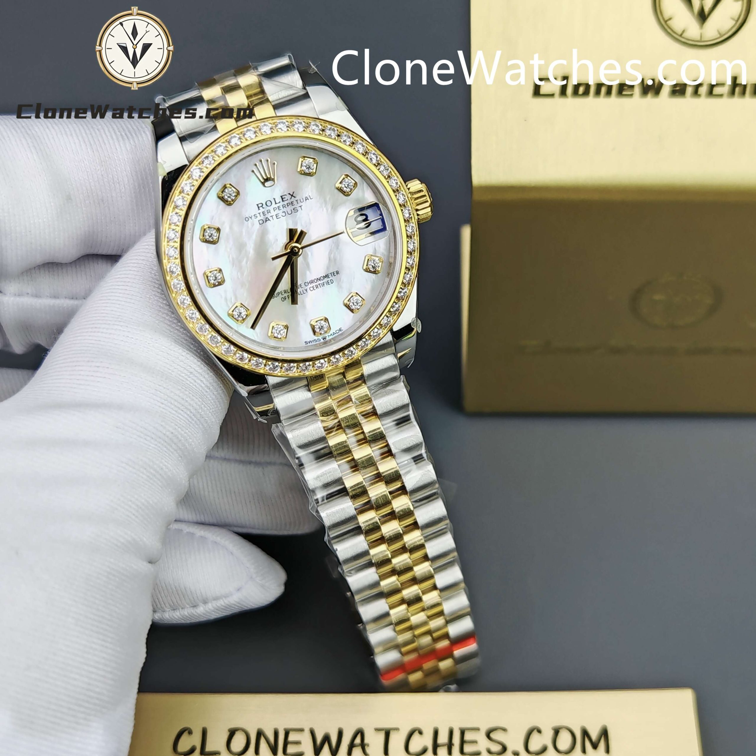 Rolex Super Clone Watches 1:1 DateJust m278383rbr-0028 Jubilee 31MM 2236 Movement