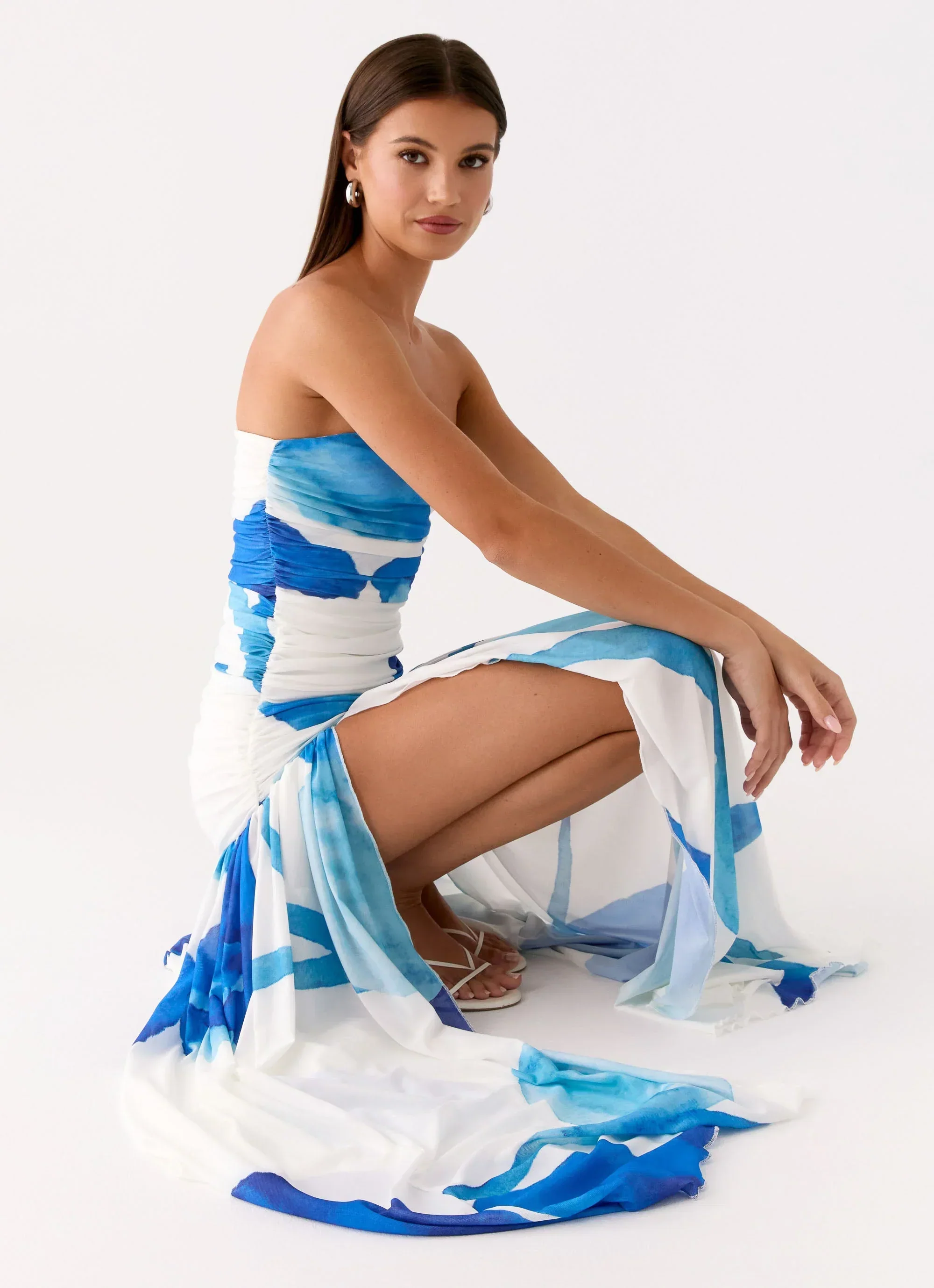 Laidee Maxi Dress - Cerulean Bloom