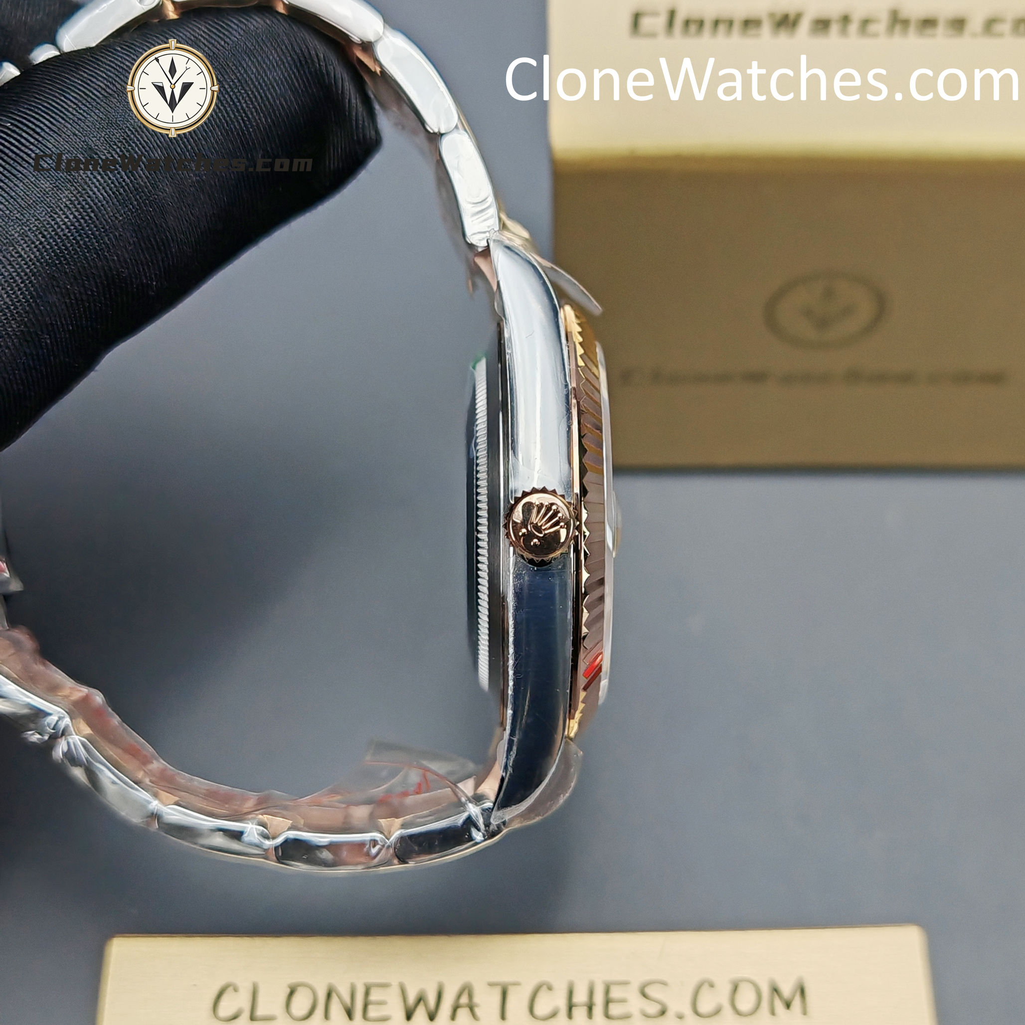Rolex Super Clone Watches 1:1 DateJust Champagne Diamond Dial Oyster 41MM M126331-0007 3235 Movement
