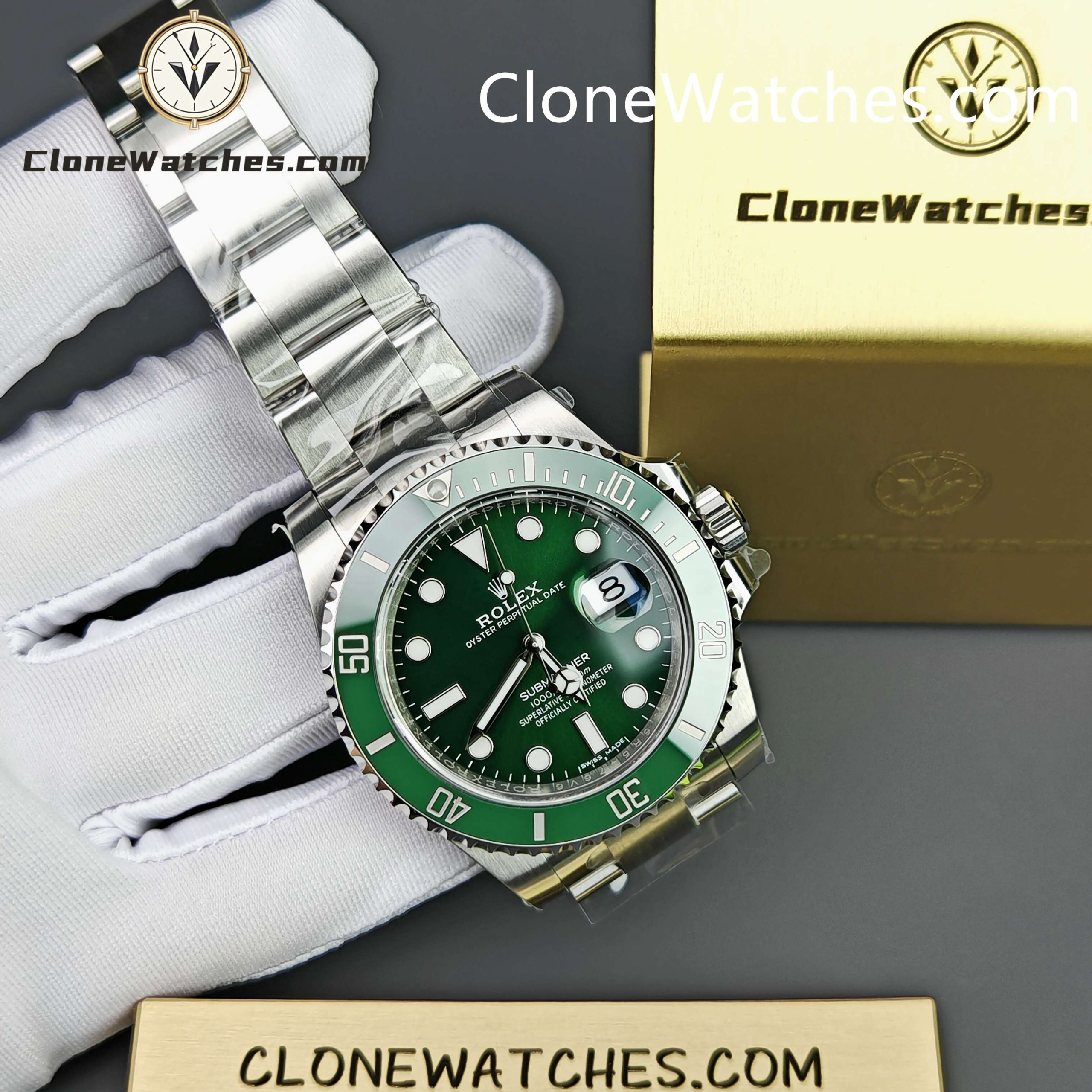 Rolex Super Clone Watches 1:1 Hulk Submariner 116610LV 3135 Movement