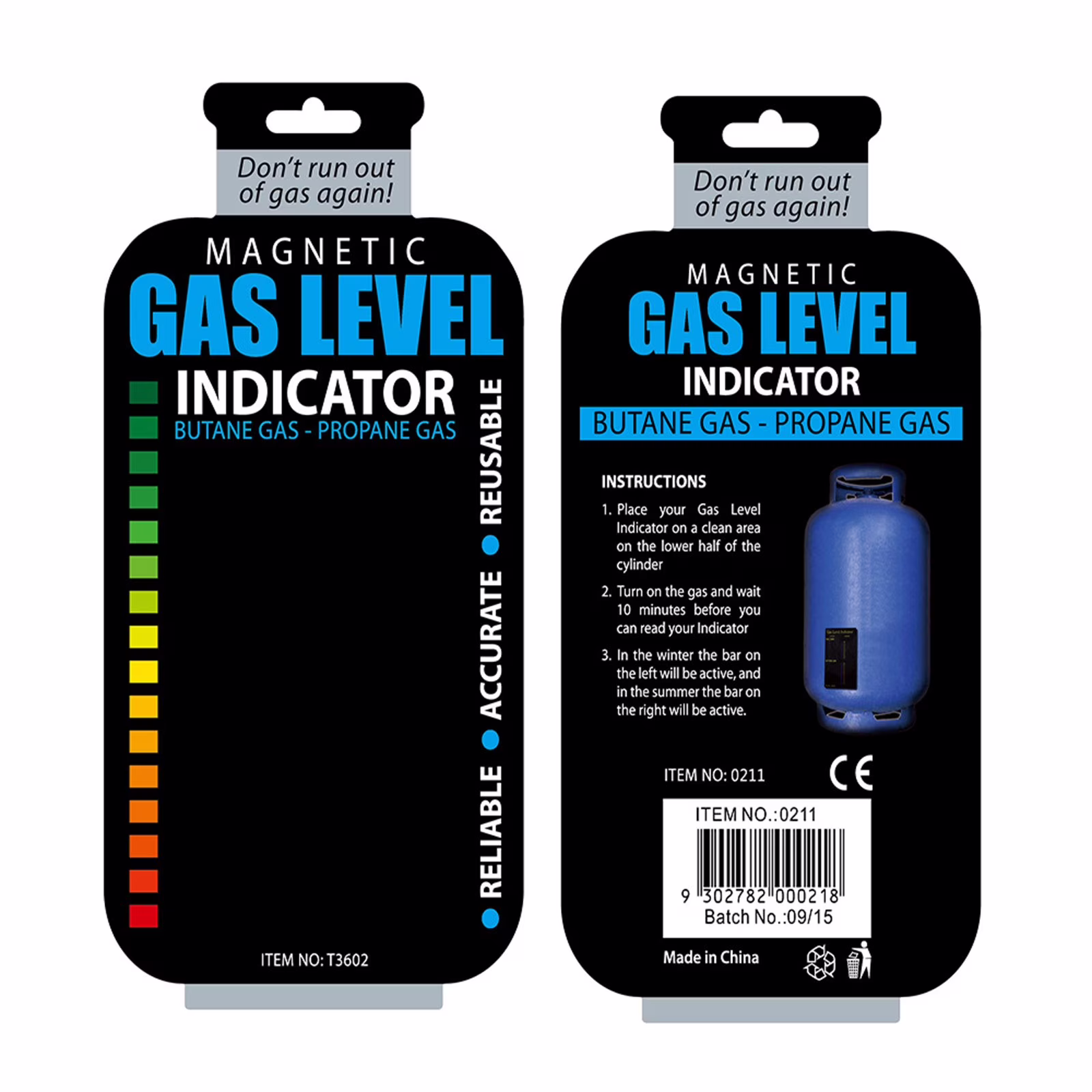 Clearance Under $2 | Reusable Propane Tank Level Indicator Card for Gas Grill Camping and Outdoor