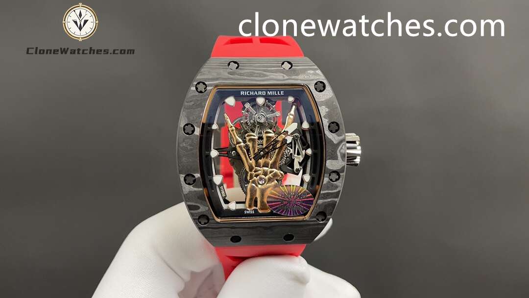 Richard Mille Super Clone Watches 1:1 RM 66 Freedom Proclaimed Tourbillon Red Strap