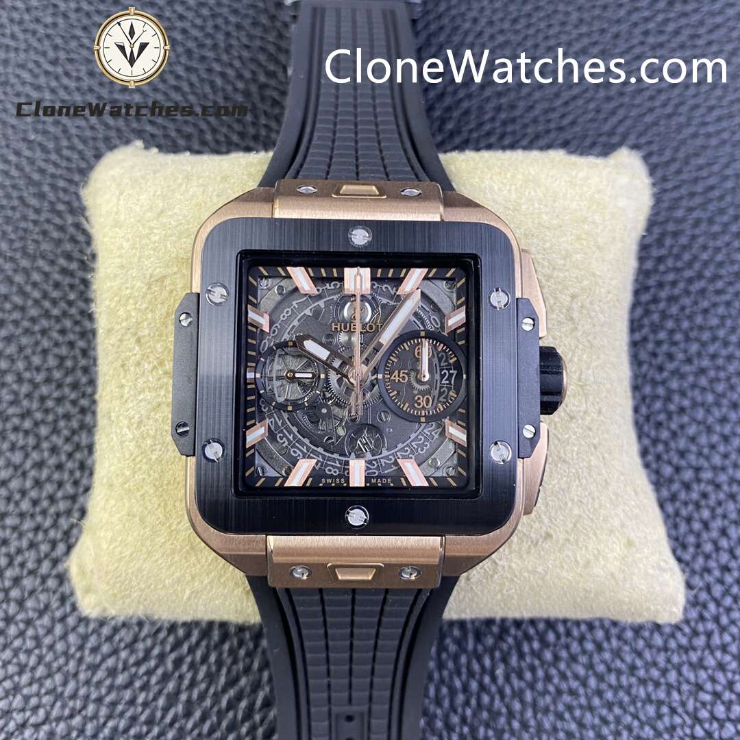 Hublot Super Clone Watches 1:1 Square Bang Unico King Gold Ceramic 42MM 821.OM.0180.RX