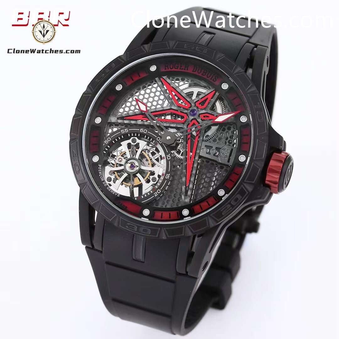 Roger Dubuis Super Clone Watches 1:1 Excalibur Spider Skeleton Dial DBEX0817 39MM