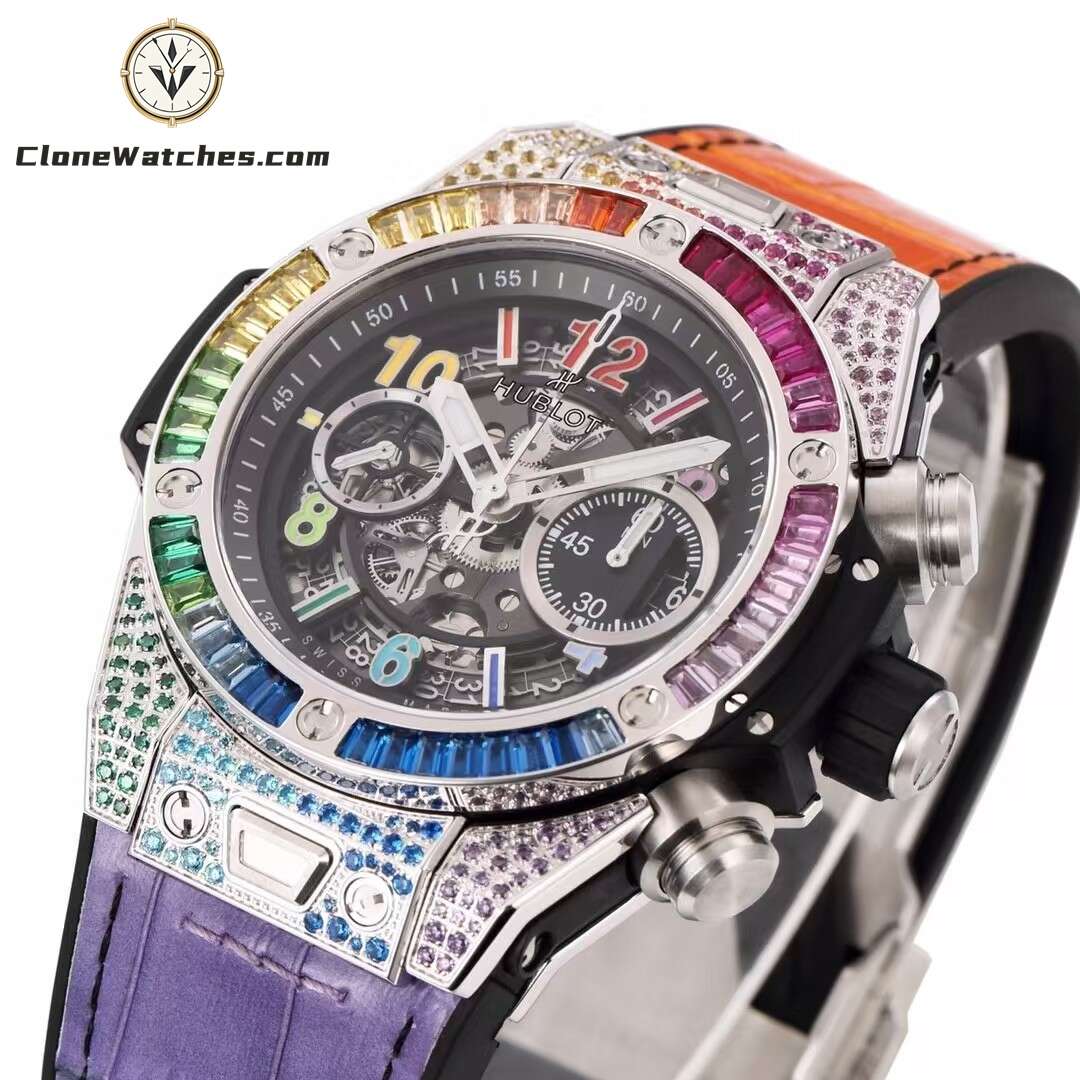 Hublot Super Clone Watches 1:1 Big Bang Unico Titanium Rainbow 42MM 441.NX.1117.LR.0999