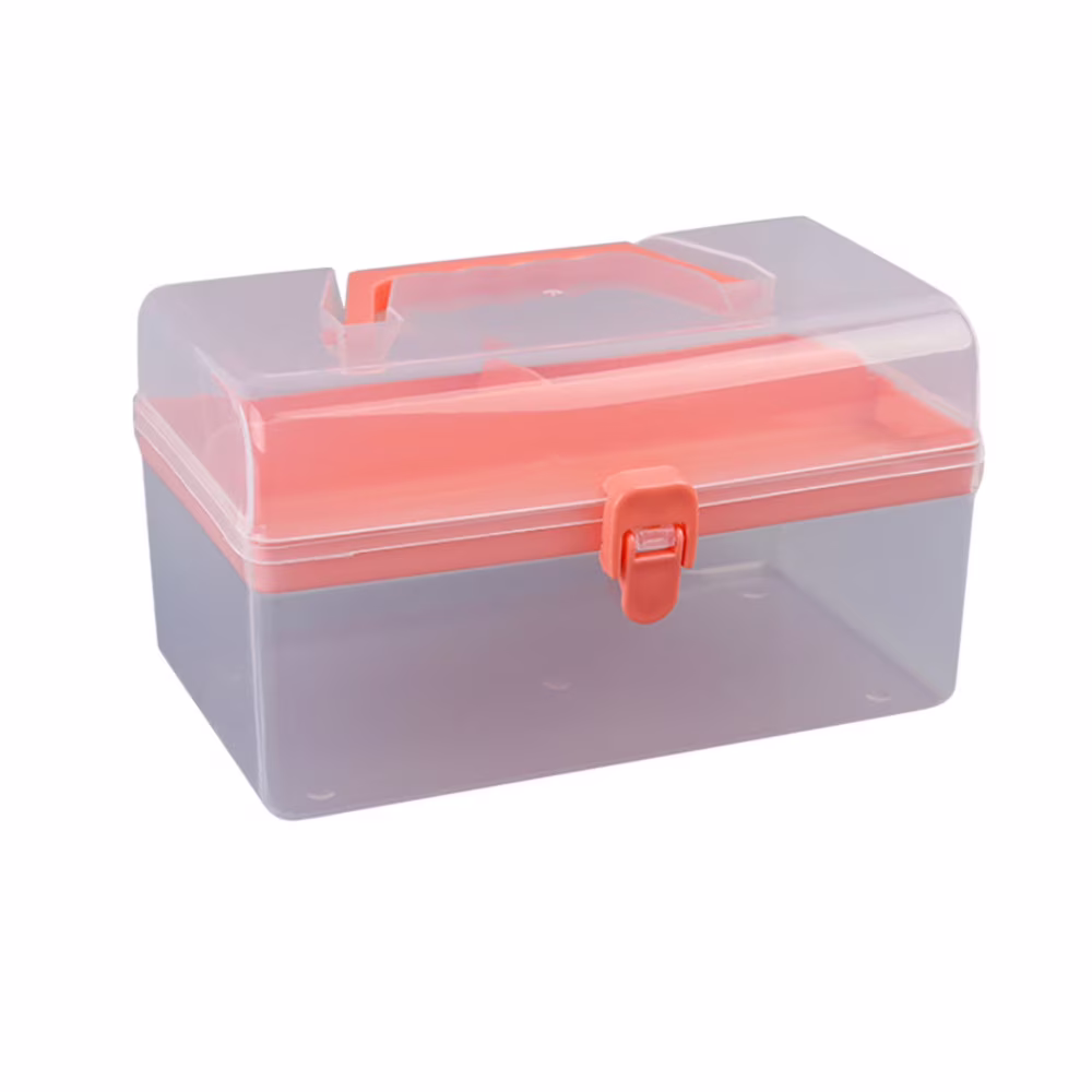 Crcmjuhgsa Large Storage Bins Heavy Duty Clear Plastic Multipurpose Portable Handled Organizer Storage Box