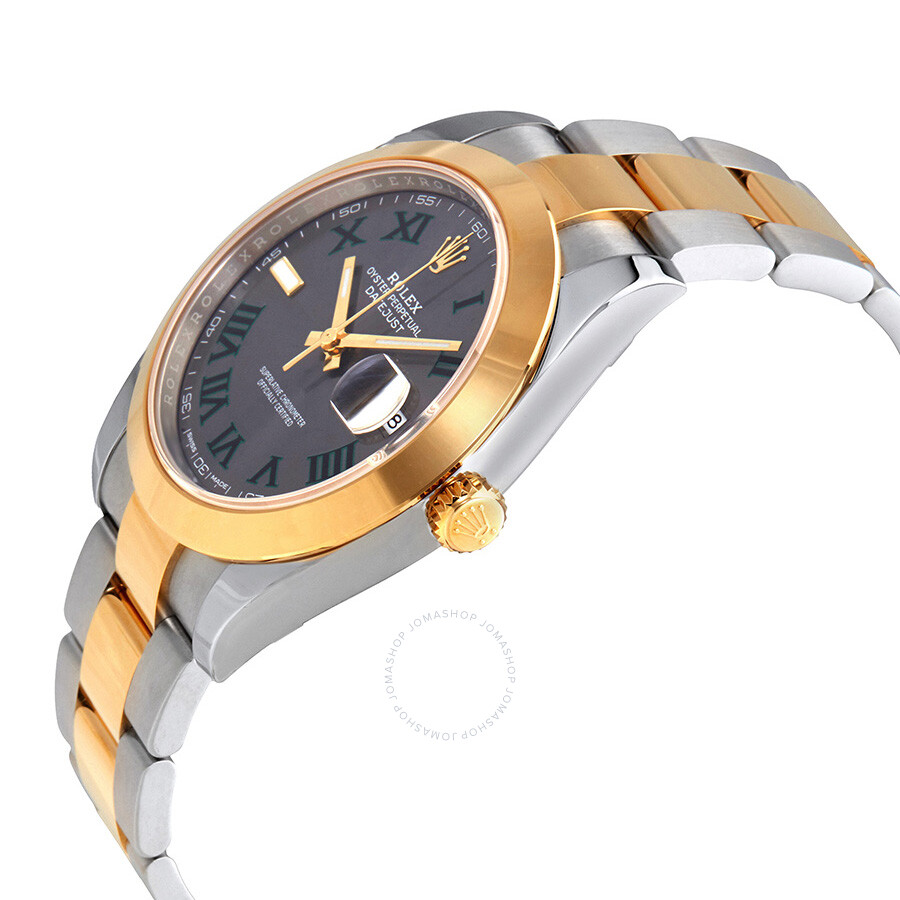 Rolex Datejust 41 Slate Dial Automatic Men s Steel and 18kt Yellow Gold Oyster Watch 126303GYRO（Lifetime free warranty+90-days replacement service & Refund!.）