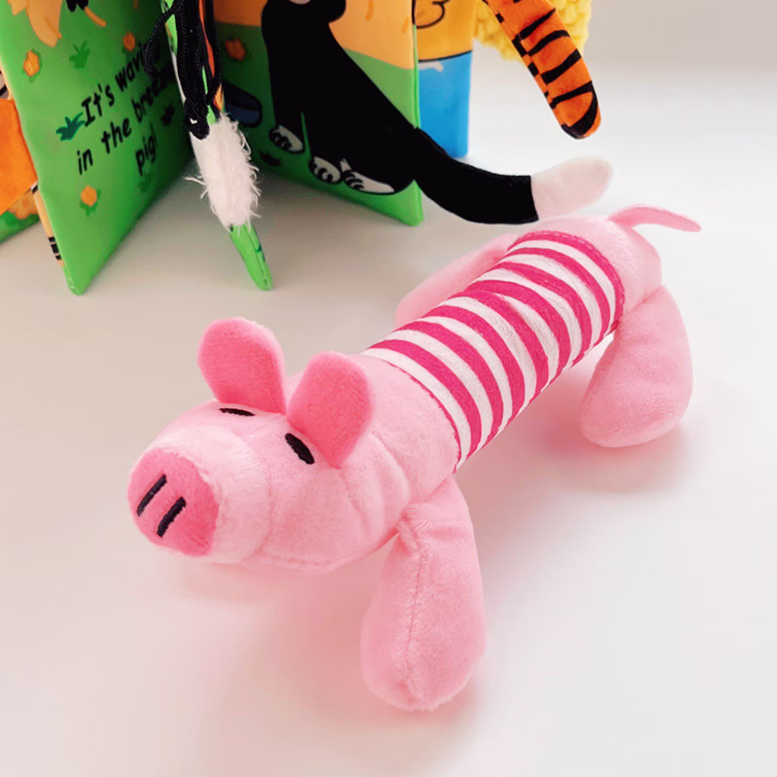 Pet Dog Cat Plush Cartoon Bite-resistant Decompression Ducks Piggys Elephant Cute Vocal Cat Toys Dog Supplies for Christmas Gifts