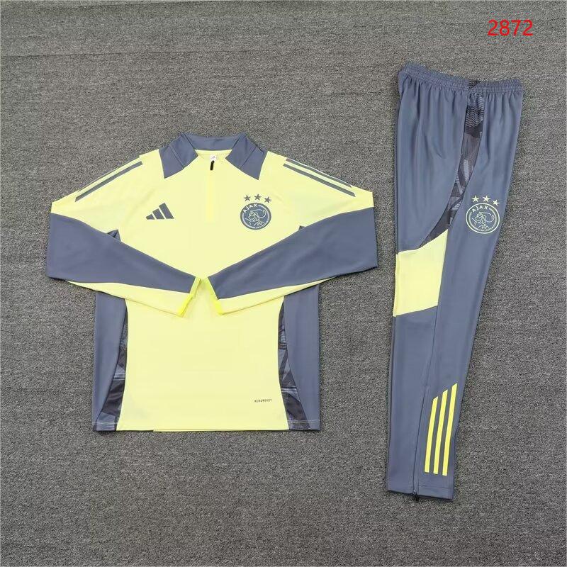 2024/25 Ajax Light Yellow Half Zip Training Shirt