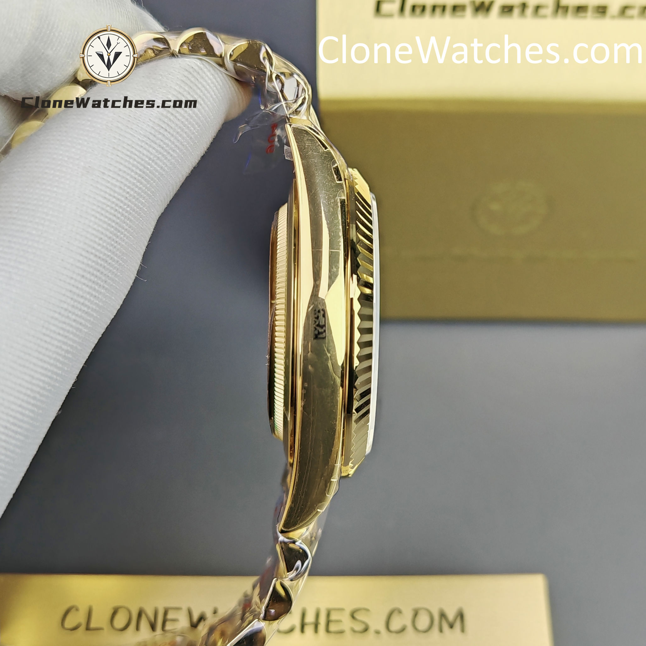 Rolex Super Clone Watches 1:1 Day Date 18K Gold 40mm M228238-0006 3255 Movement