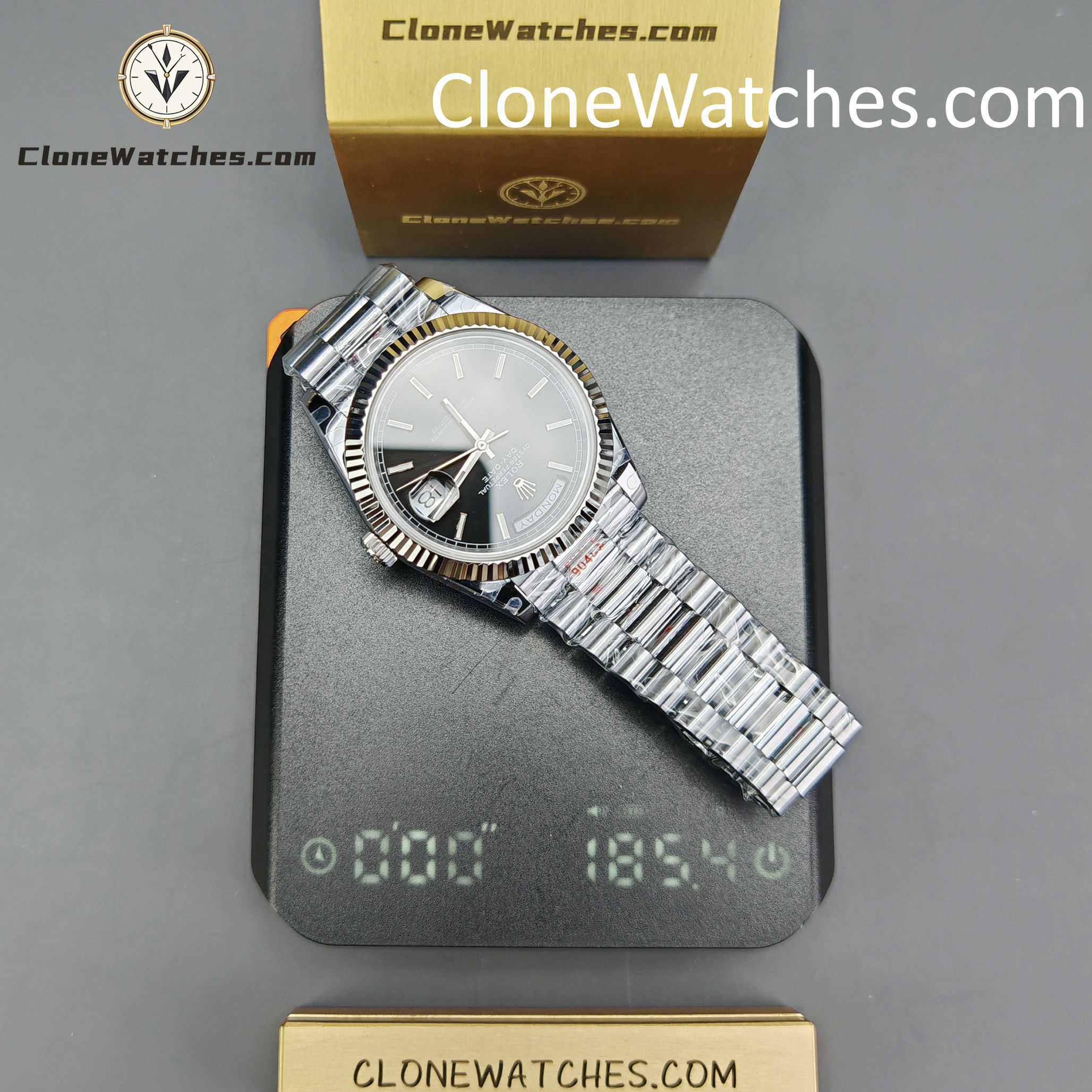 Rolex Super Clone Watches 1:1 Day Date Black Dial 40mm m228239-0005 3255 Movement