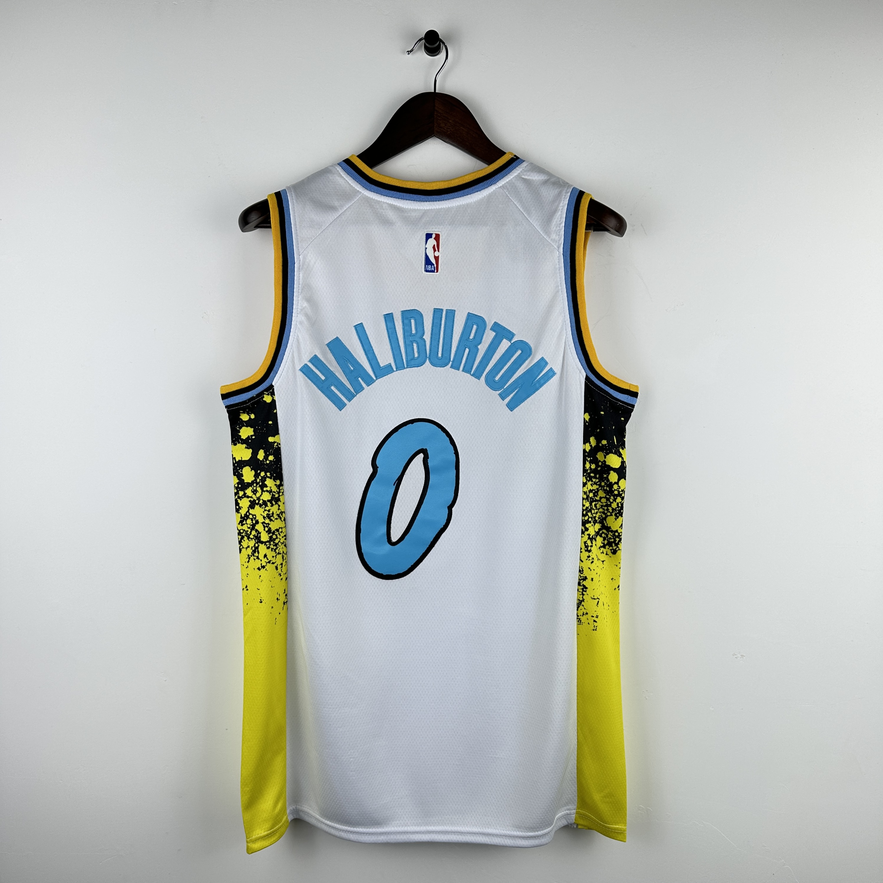 Embroidery 25th season Pacers City Edition No. 0 Haliburton