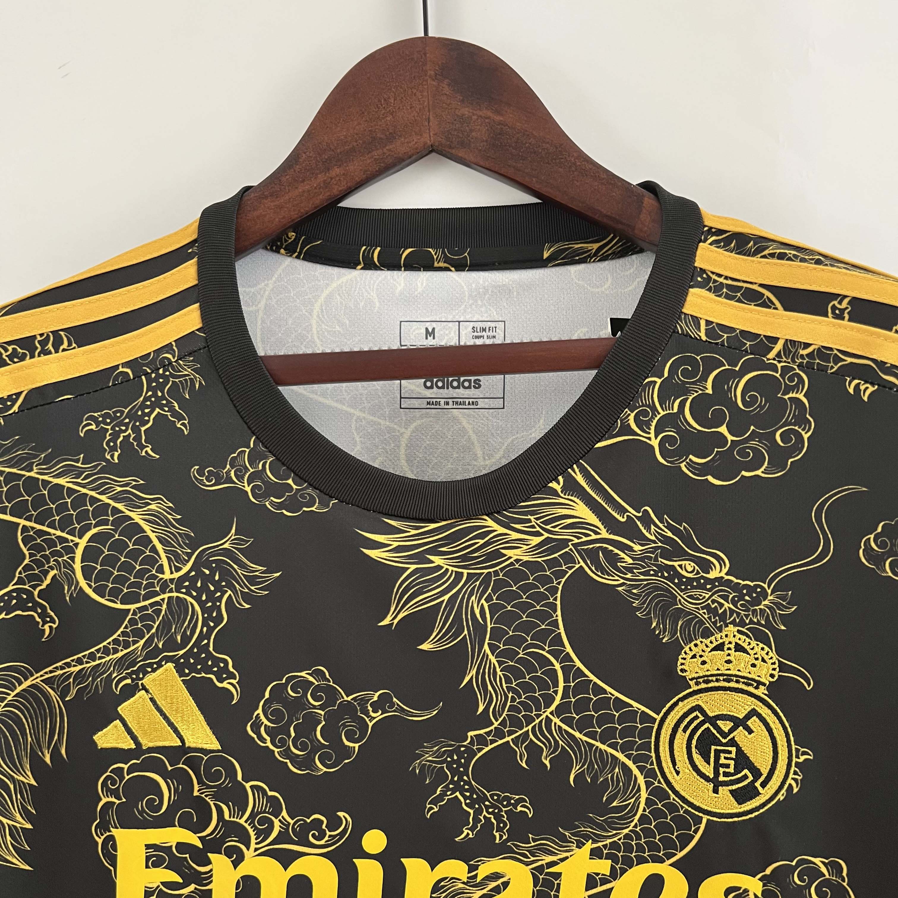 2023/2024 Real Madrid Special Edition Gold Dragon Football Shirt1:1 Thai Quality