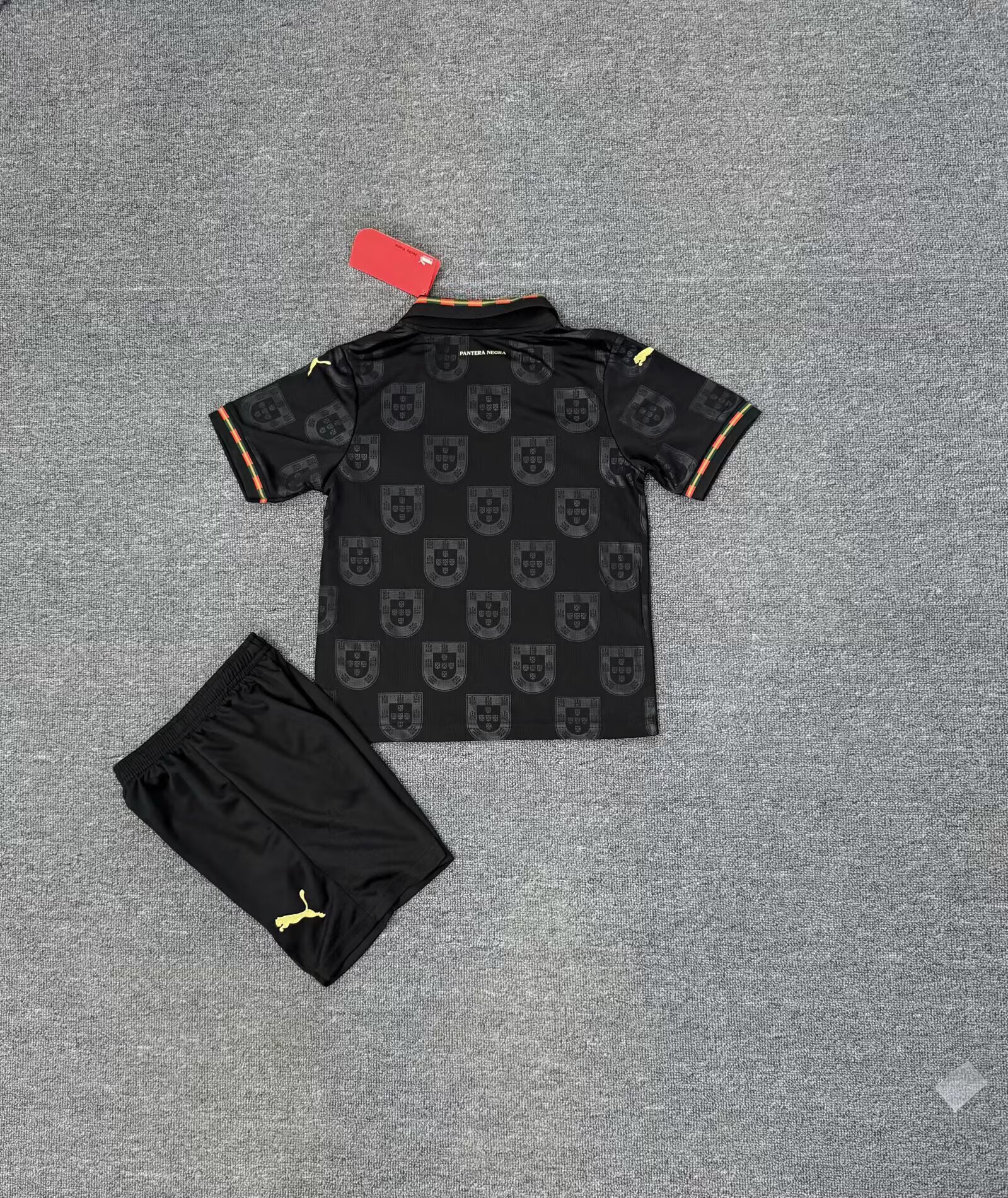 2025-26 Portugal POS Special Edition Black Jersey - Children's Set Fans Edition