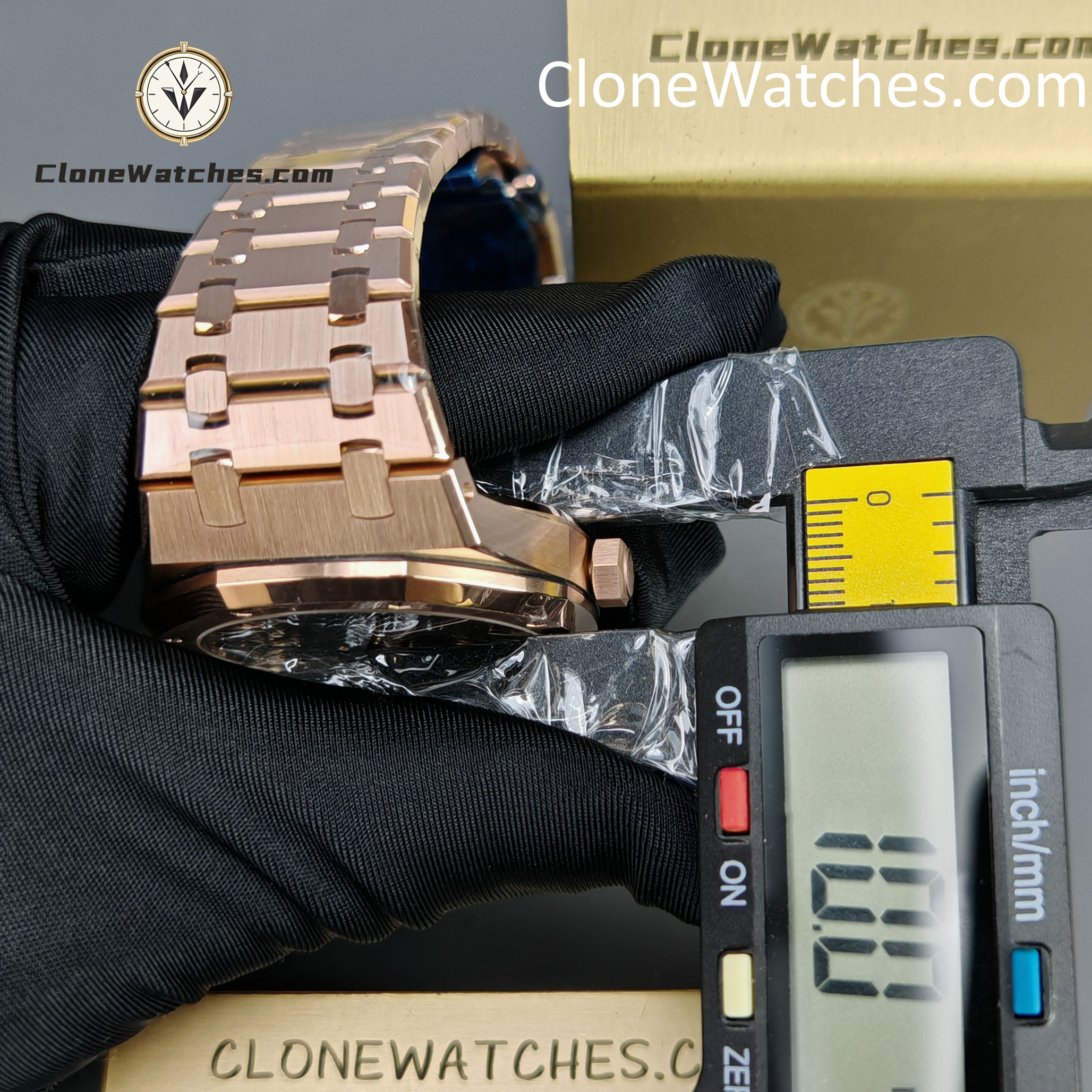 Audemars Piguet Super Clone Watches 1:1 Royal Oak Rose Gold 15500 Black Dial