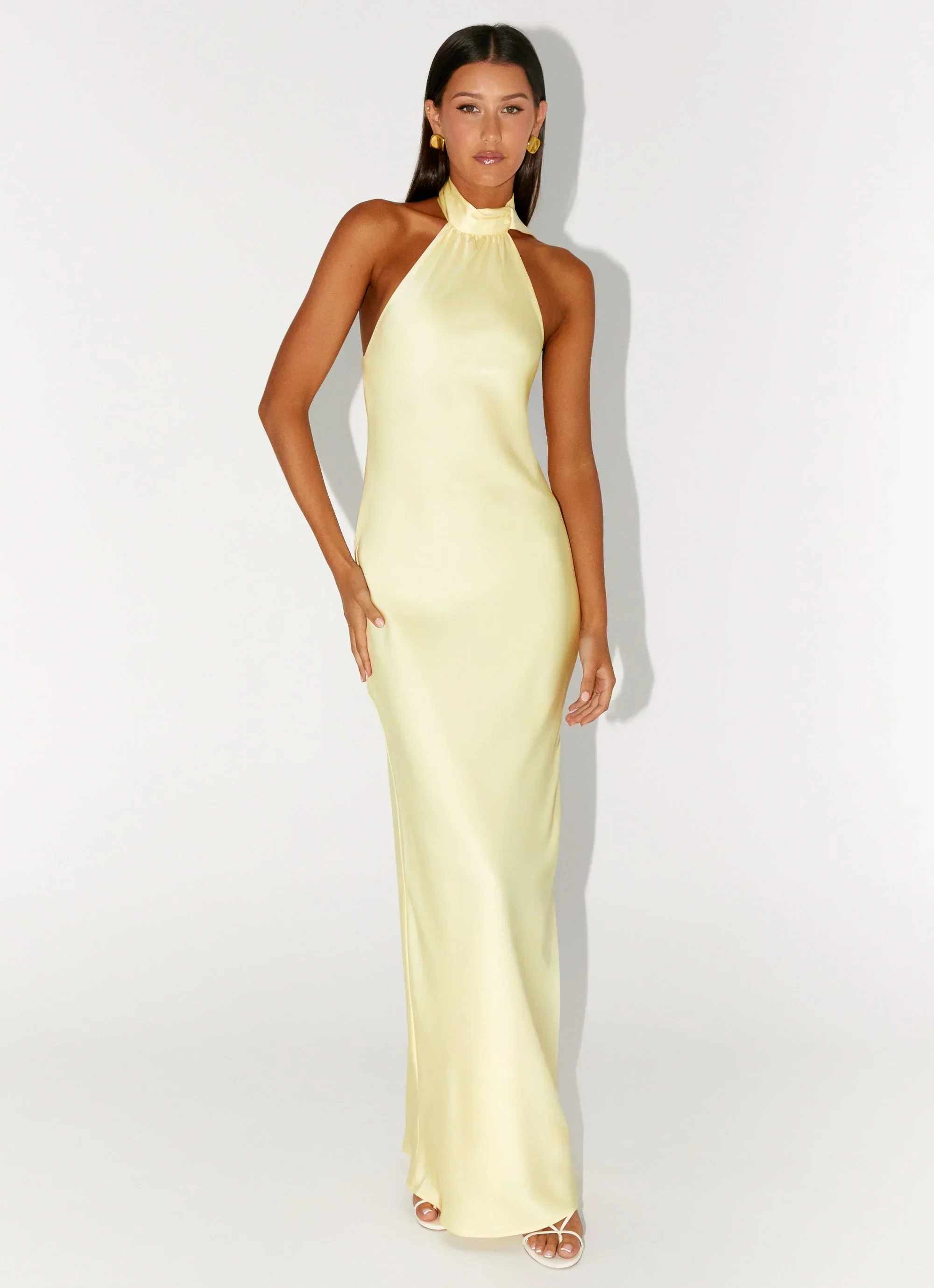 Keena Scarf Maxi Dress - Lemon
