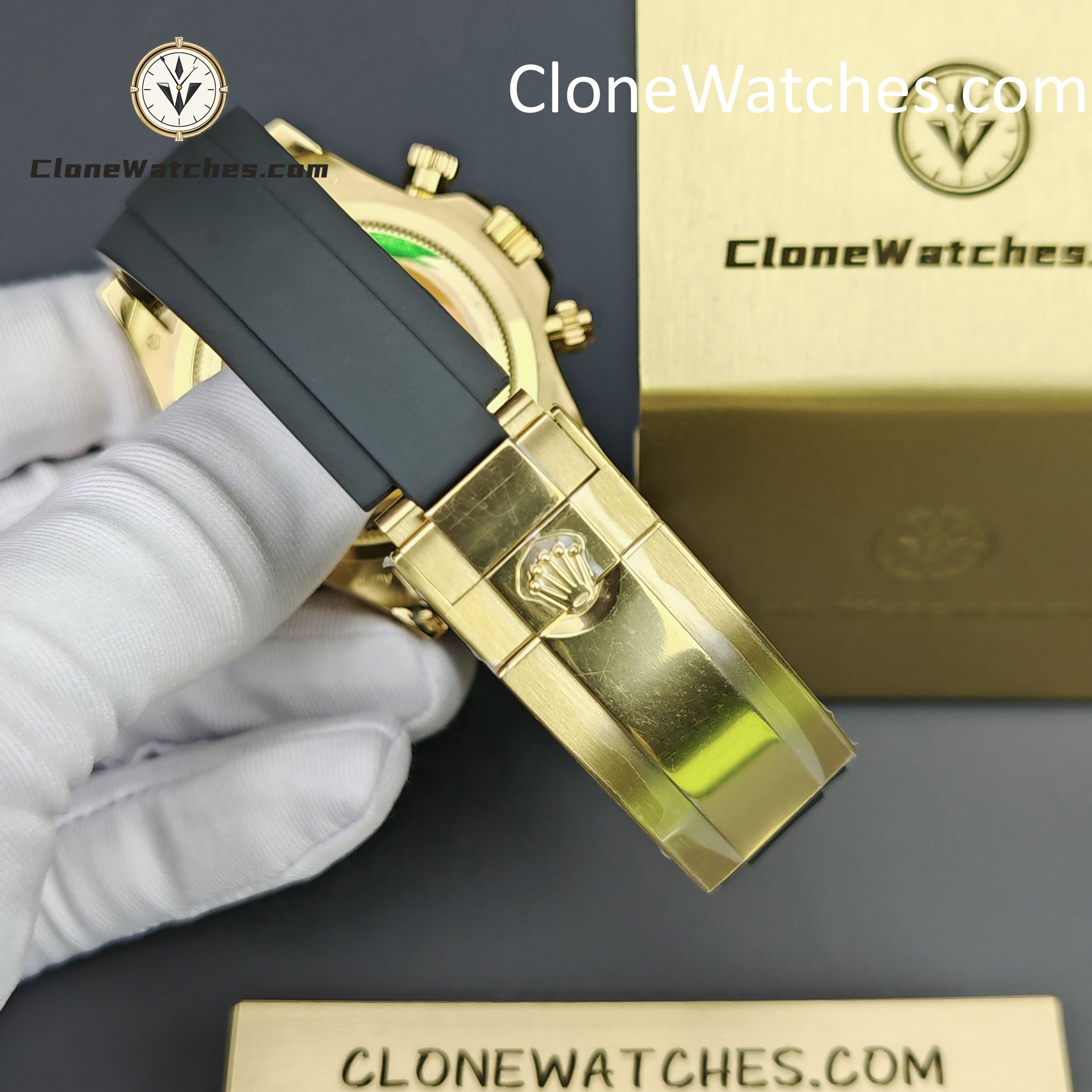 Rolex Super Clone Watches 1:1 Daytona 18k Gold M126518ln-0008 4131 Movement