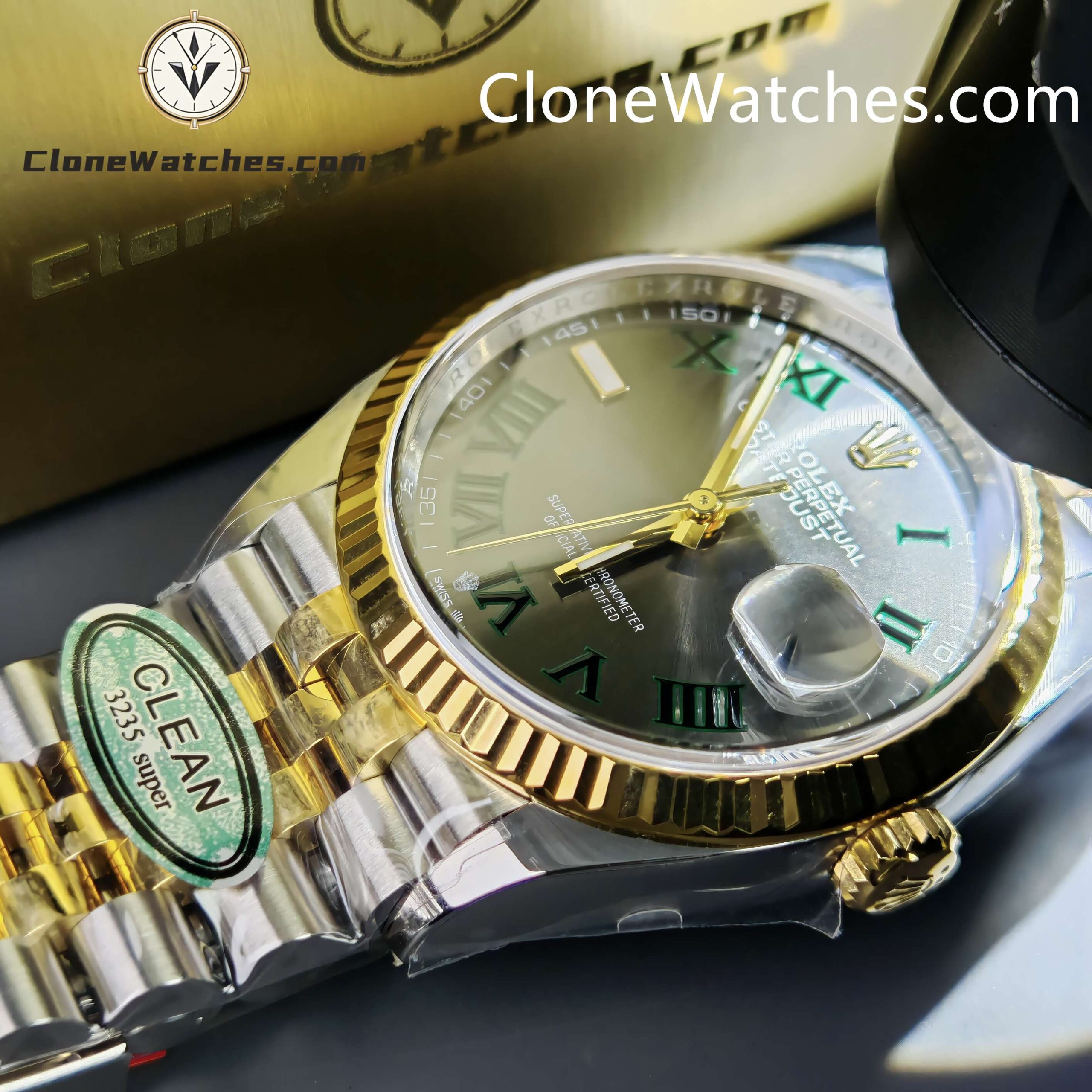 Rolex Super Clone Watches 1:1 DateJust Gray Roman Dial M126233 – 0035 Jubilee 36MM 3235 Movement