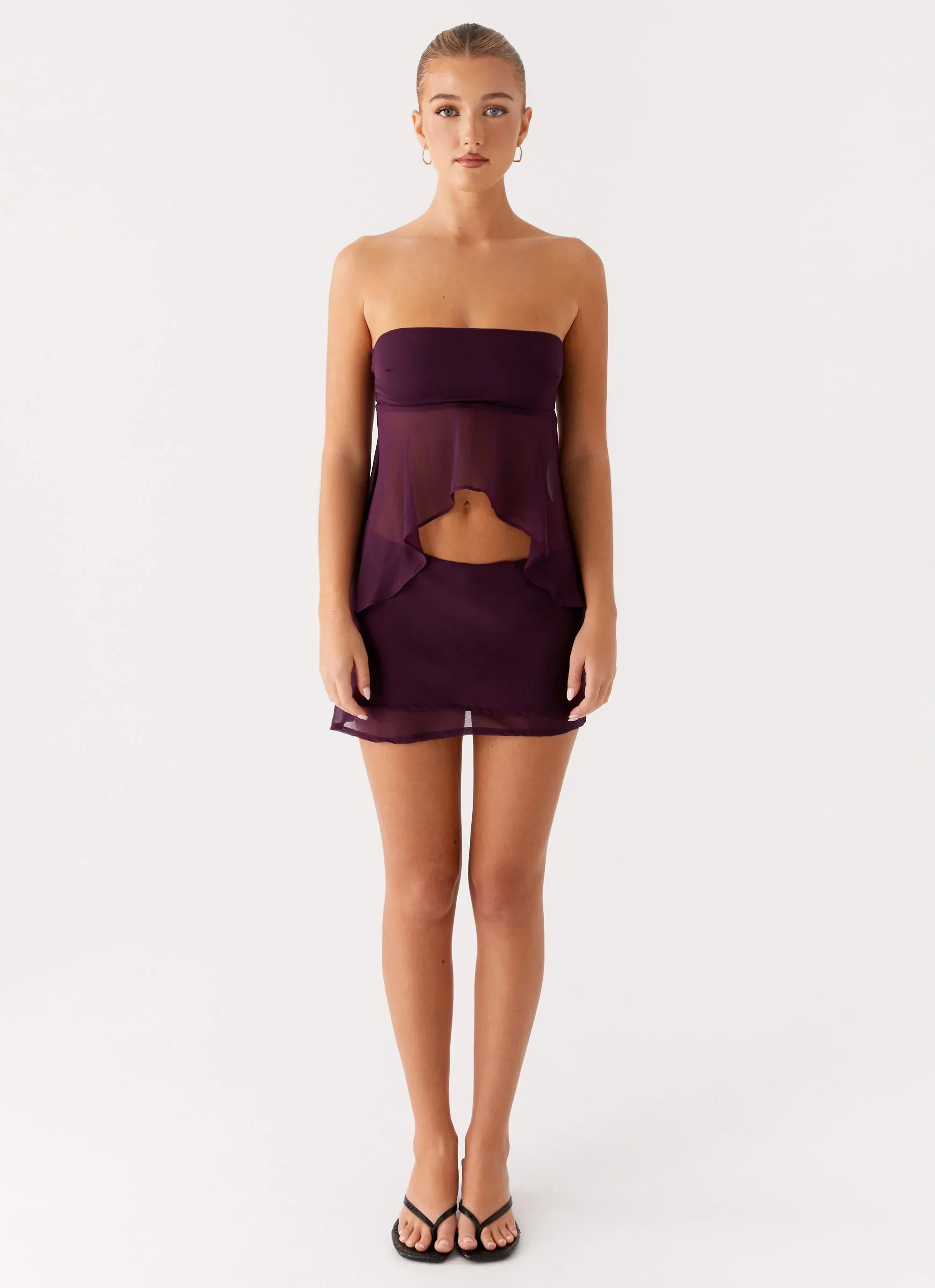 Caleb Mini Skirt - Plum