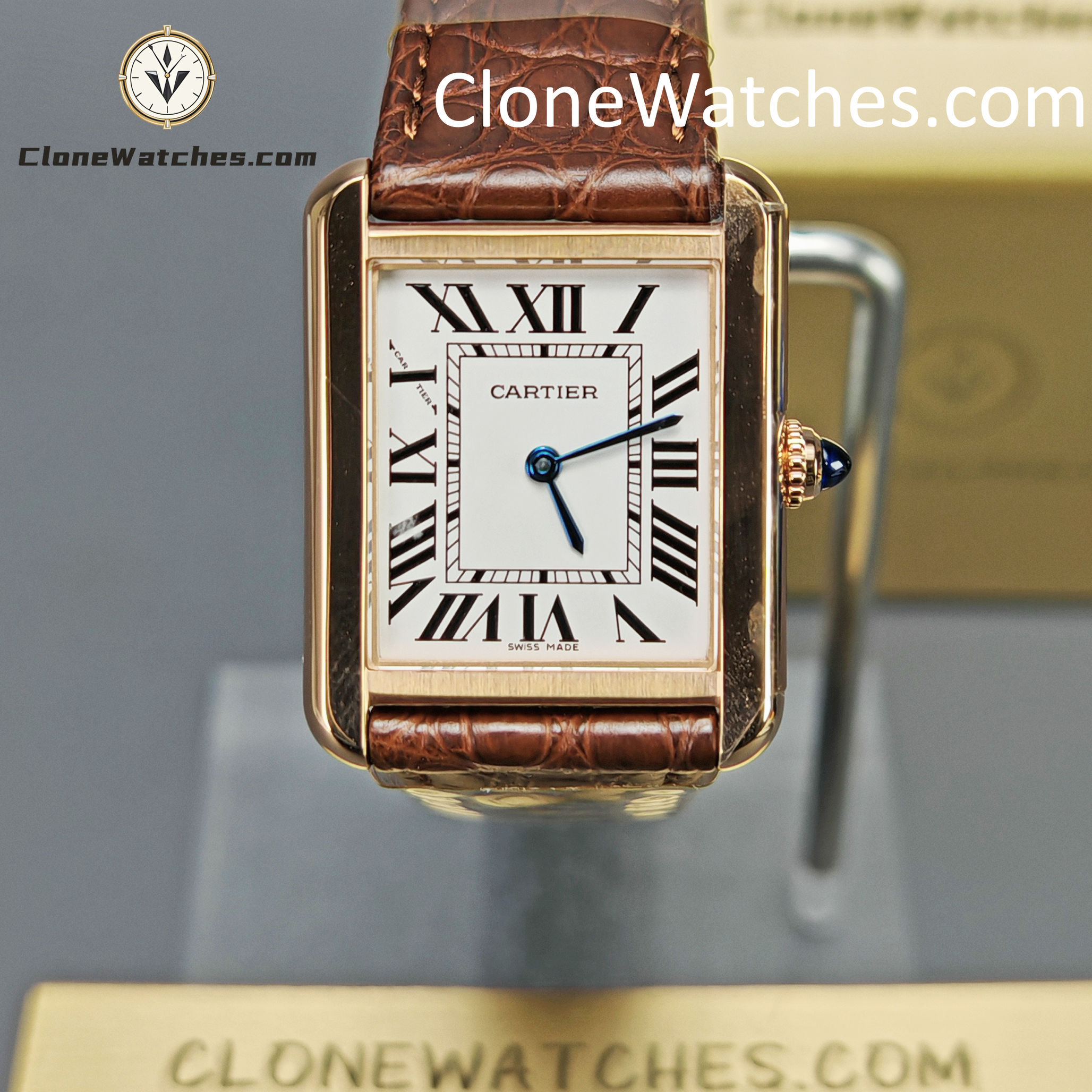 Cartier Super Clone Watches 1:1 Tank Quartz Movement White Dial 31*24.4MM W5200024