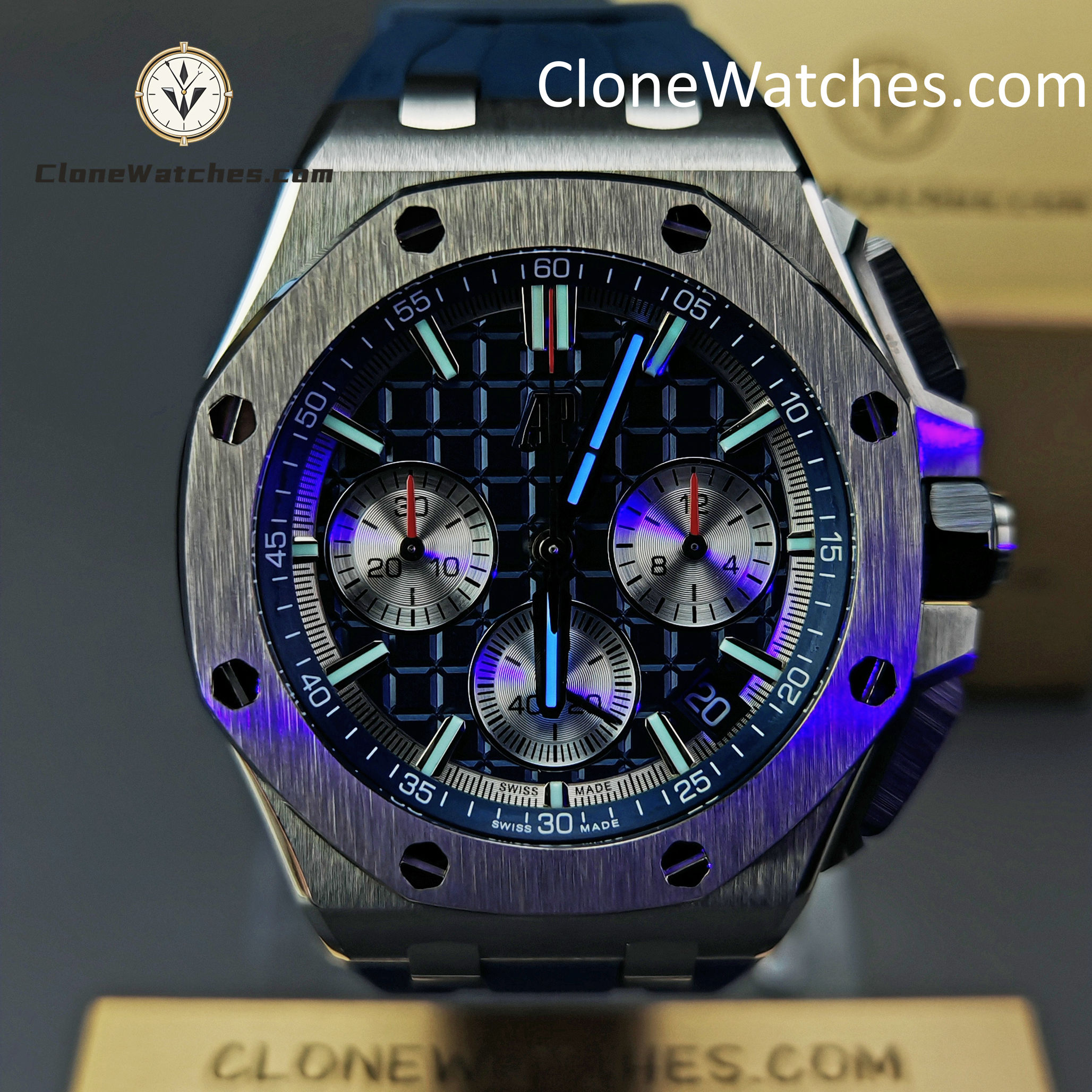 Audemars Piguet Super Clone Watches 1:1 Royal Oak Offshore Blue Dial 26420 Selfwinding Chronograph