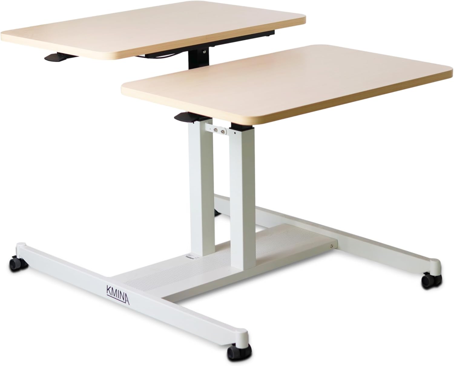 Table de lit médicale roulettes forme C tablette réglable usage lit handicapés double