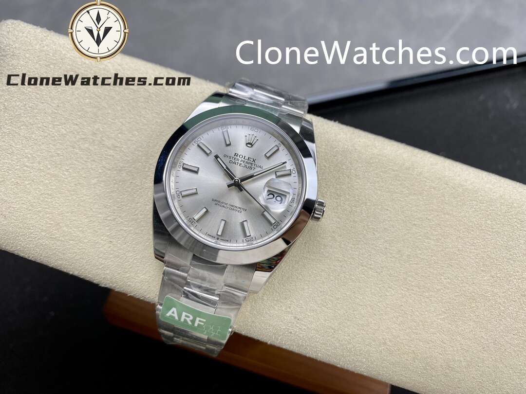 Rolex Super Clone Watches 1:1 DateJust Silver Dial M126300 – 0003 Oyster 41MM 3235 Movement