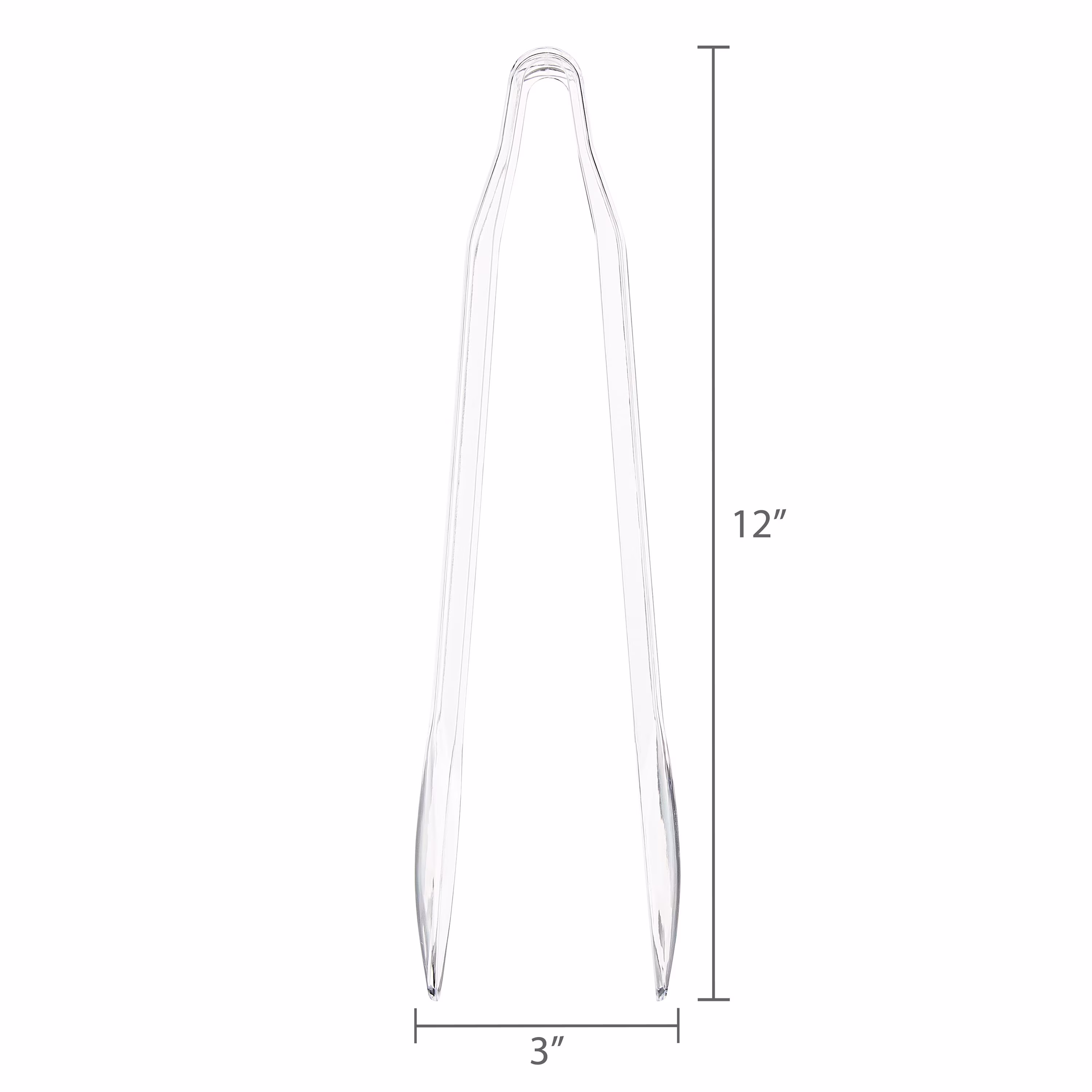 12 IN Clear Plastic Serving Tongs, Food Tongs, by Way To Celebrate