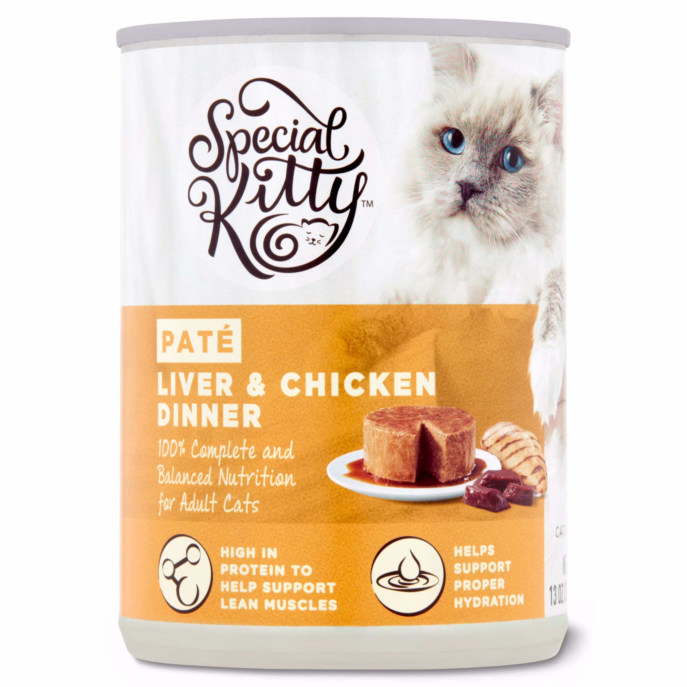Special Kitty Liver & Chicken Dinner Pate Wet Cat Food, 13 oz Can