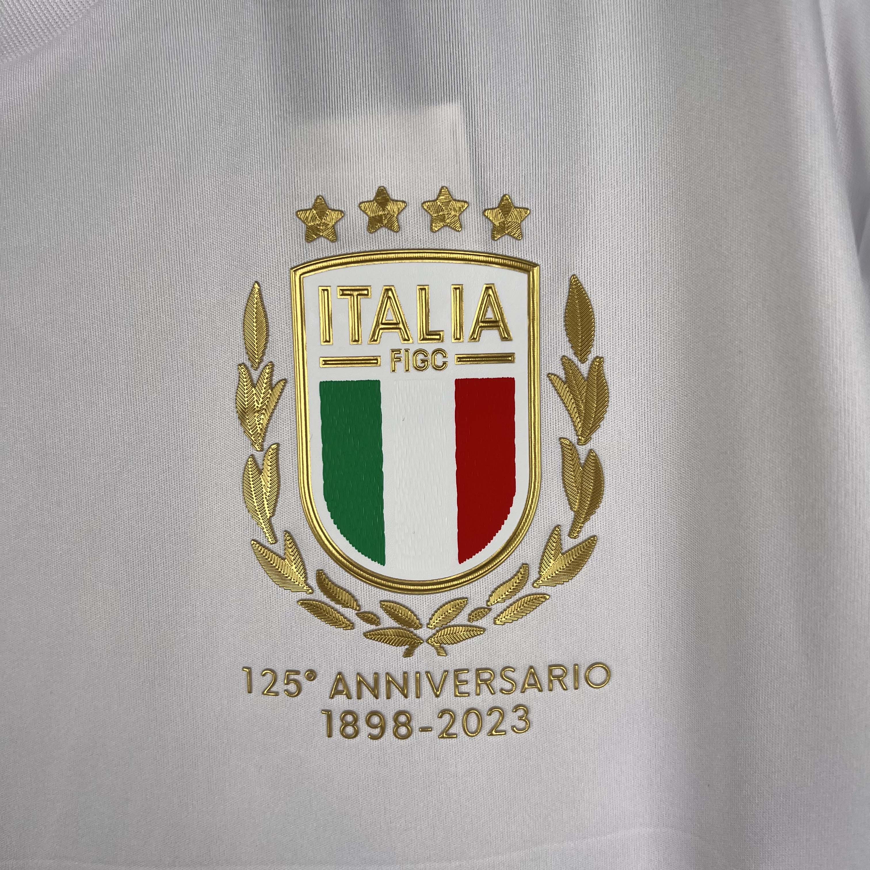 2023 Italy 125th Anniversary White Soccer Shirt-Fans