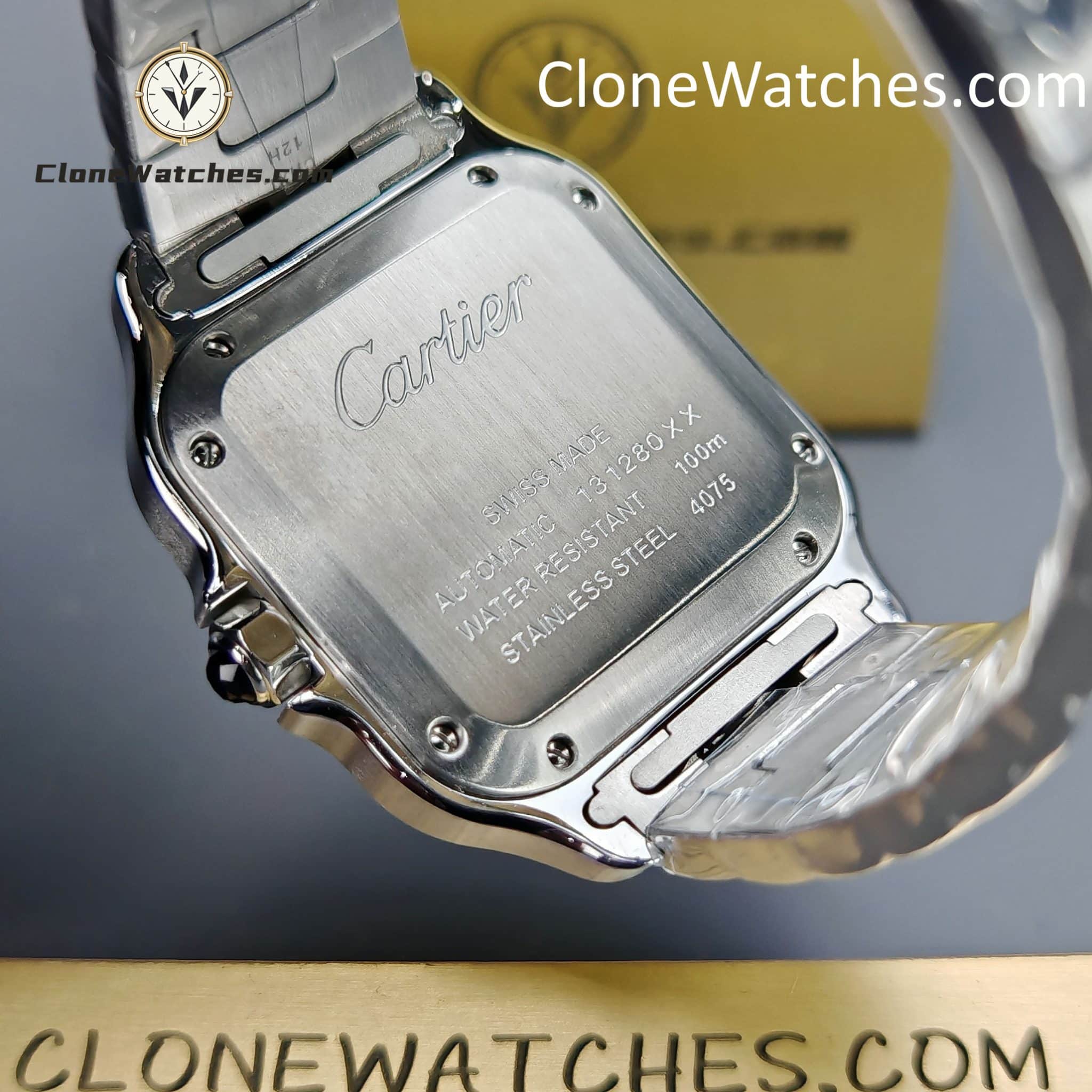 Cartier Super Clone Watches 1:1 Santos Series Gradient Blue Dial 35.1MM WSSA0063