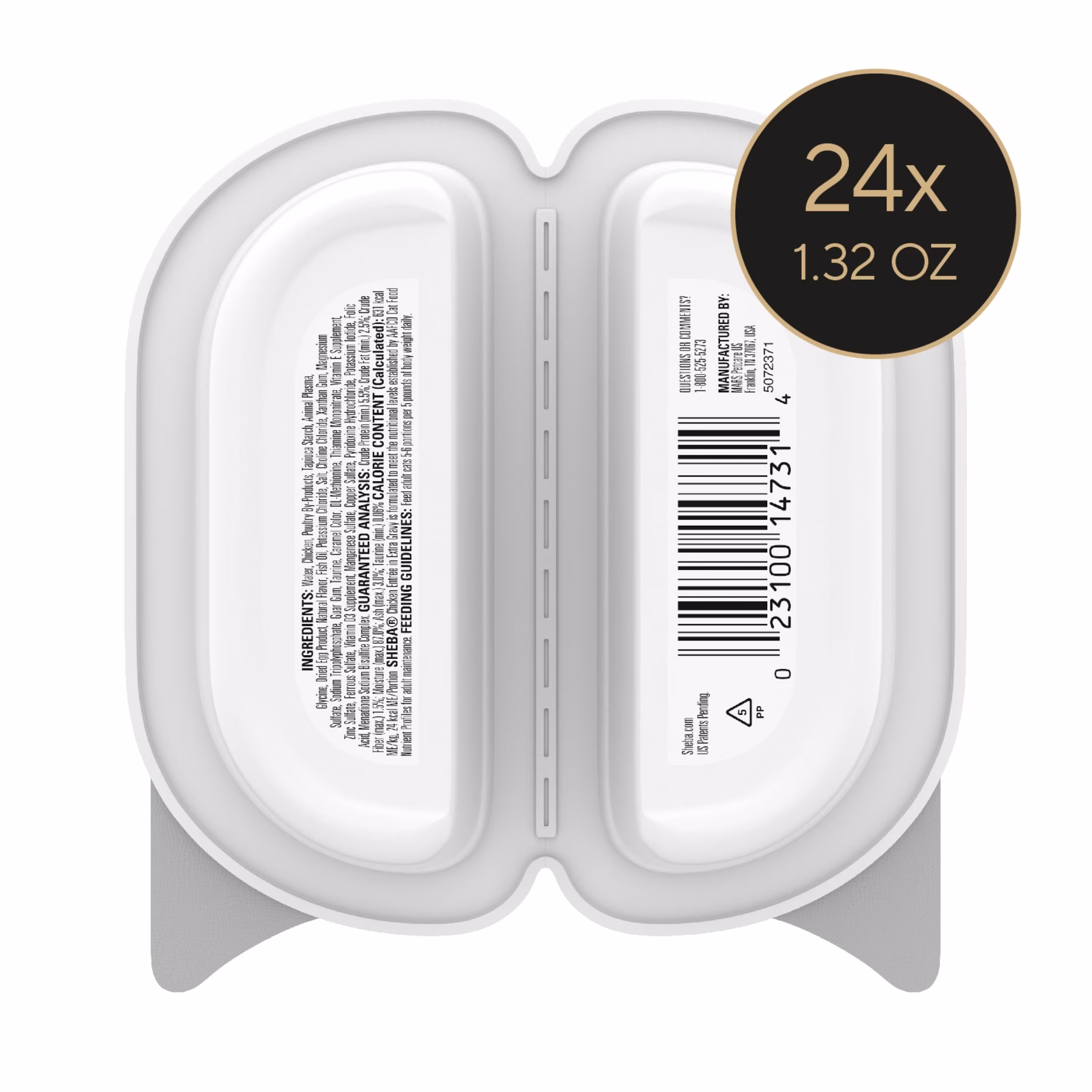 Sheba Gravy Indulgence Chicken Entree in Extra Gravy Cat Food, 2.6 oz Twin-Pack Tray
