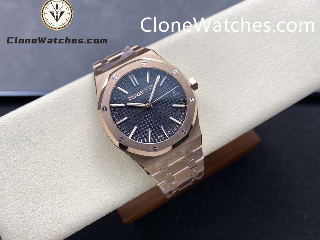 Audemars Piguet Super Clone Watches 1:1 Royal Oak 15510 Rose Gold Black Dial 41MM