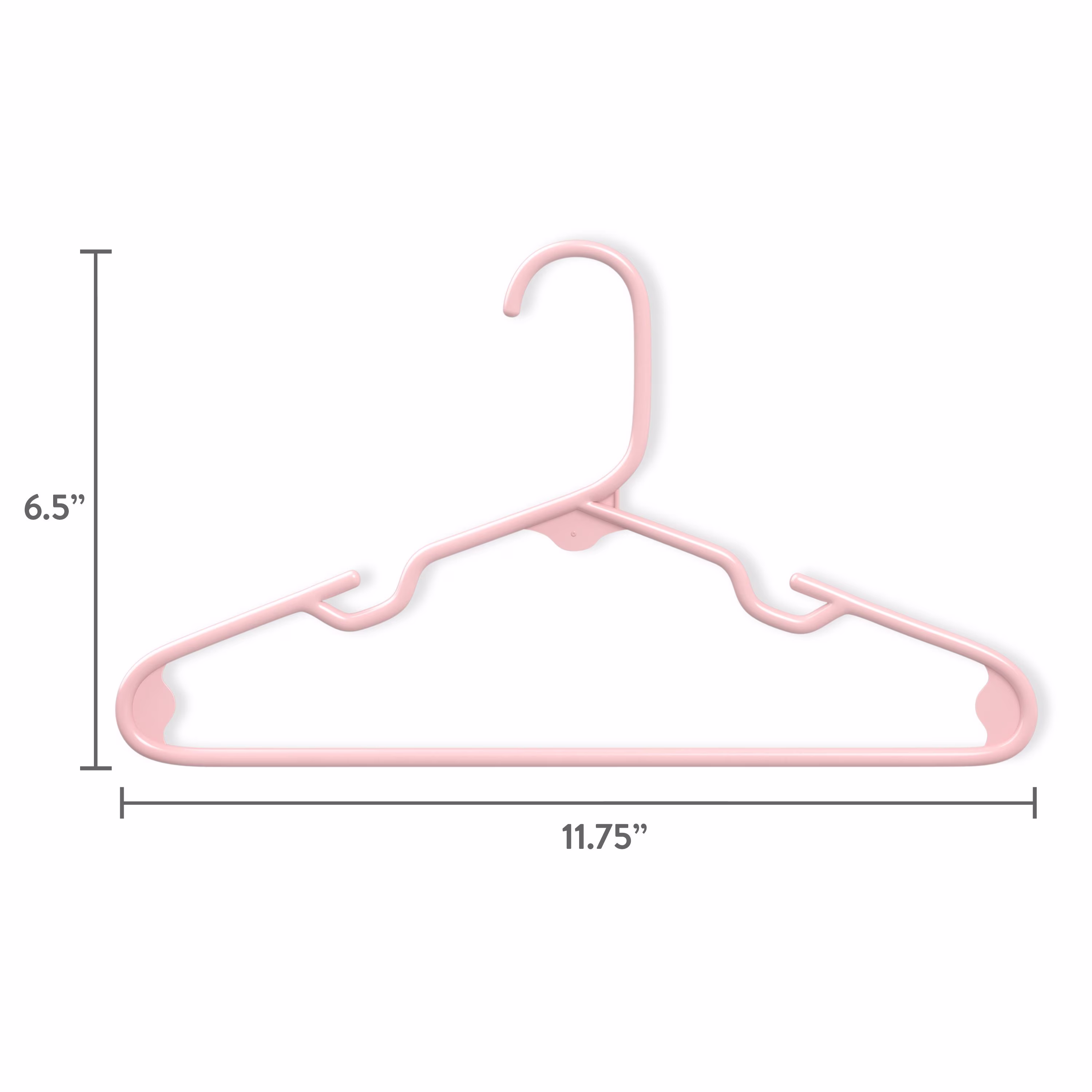 Mainstays Kids Pink Plastic Clothing Hangers, 10 Pack