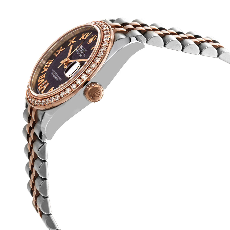 Rolex Datejust 31 Aubergine Dial Automatic Ladies Steel and 18kt Everose Gold Jubilee Watch 278381AURDJ（Lifetime free warranty+90-days replacement service & Refund!.）