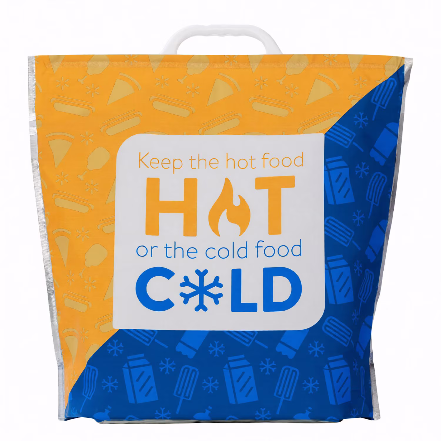 Walmart Insulated Reusable Shopping Bag Grocery Cooler Tote, Blue/Yellow