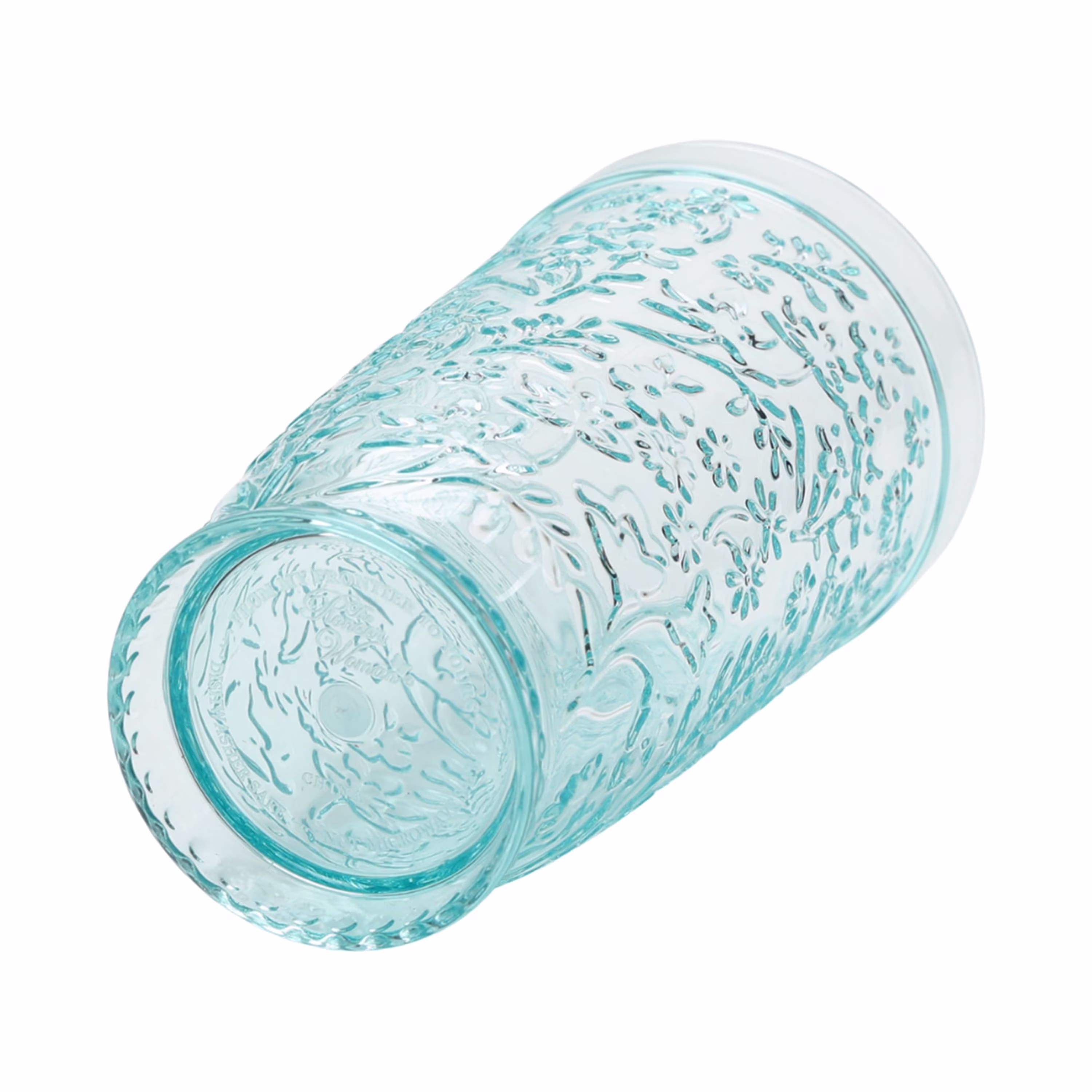 (2 pack) The Pioneer Woman 24-Ounce Tritan Embossed Ditsy Tall Tumbler, Teal