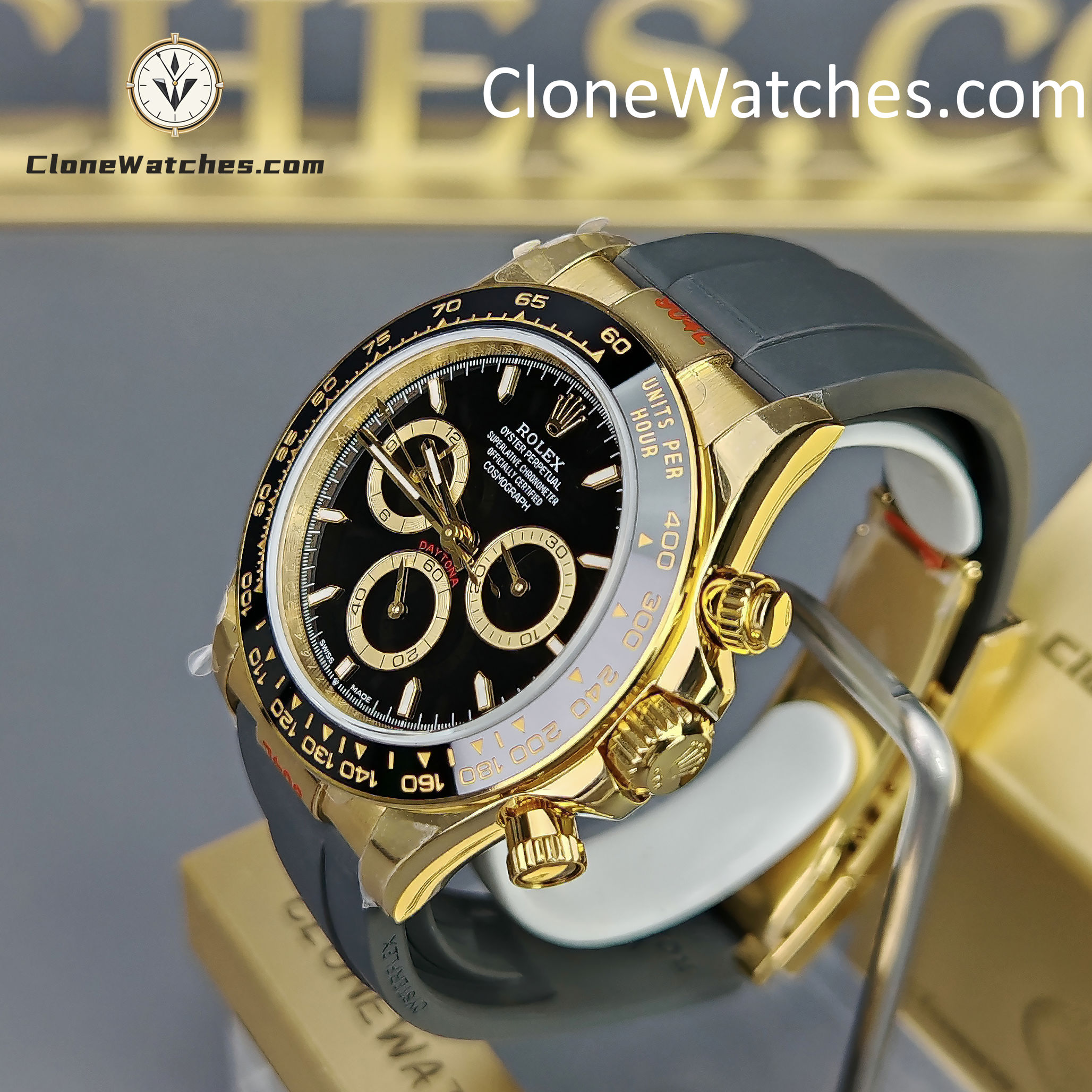 Rolex Super Clone Watches 1:1 Daytona 18k Gold M126518ln-0008 4131 Movement