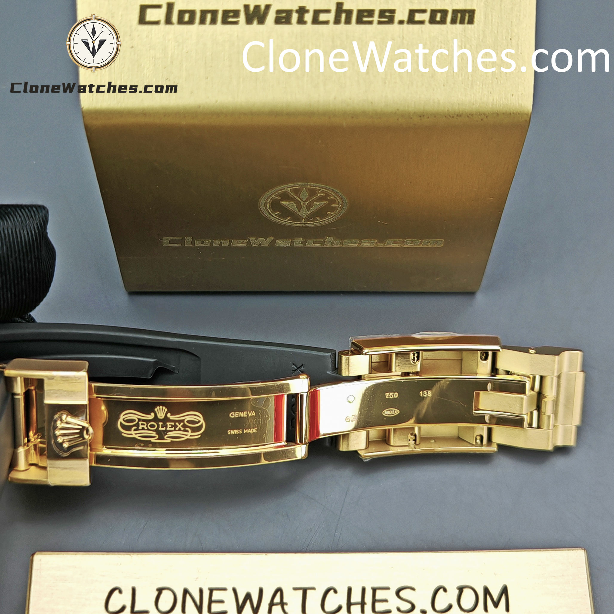 Modified Super Clone Watches 1:1 Rolex Daytona 18K Gold Diamond Bezel 4130 Movement