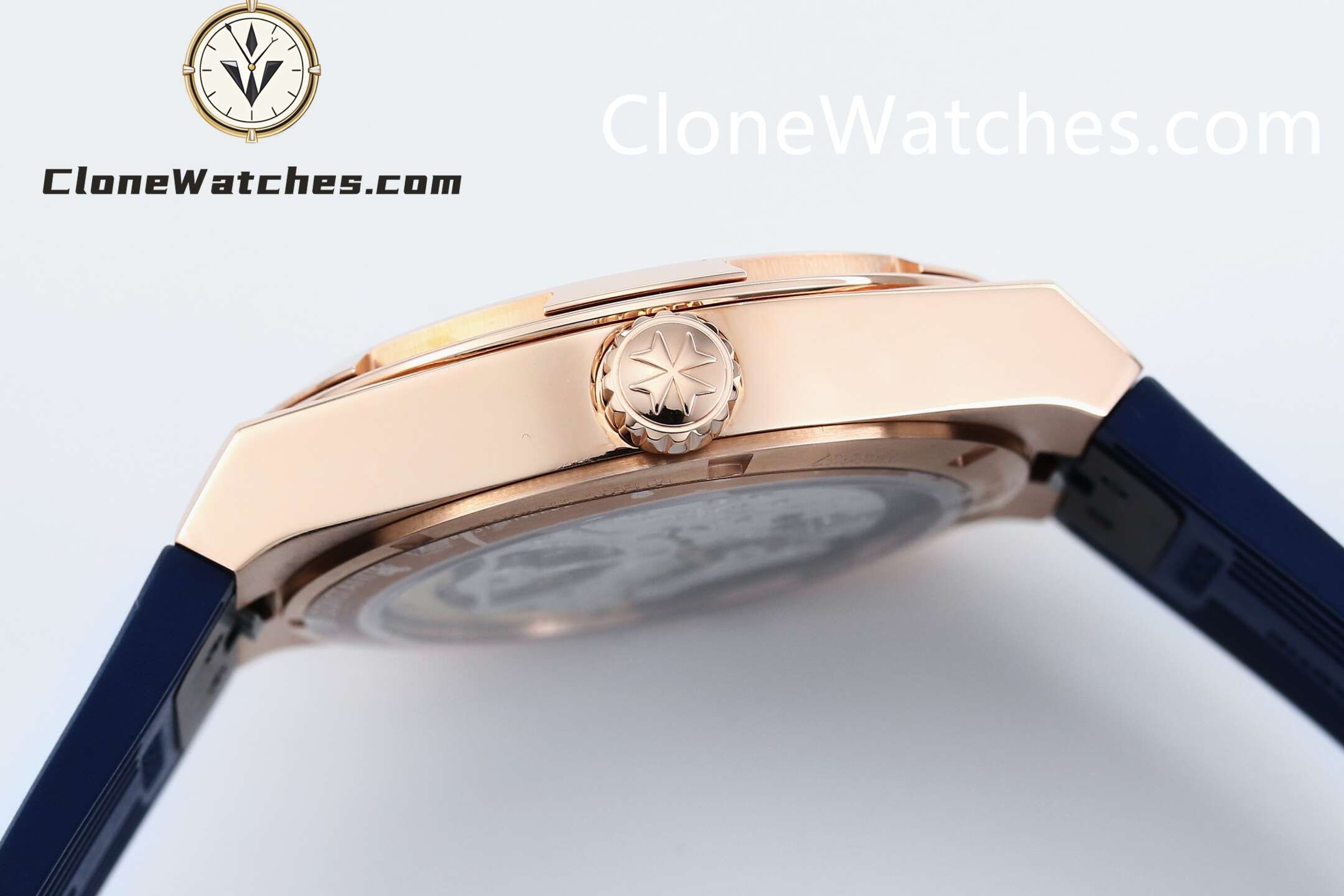 Vacheron Constantin Super Clone Watches 1:1 Overseas Rose Gold Tourbillon 6000V/210R-B733 42.5MM Rubber Strap